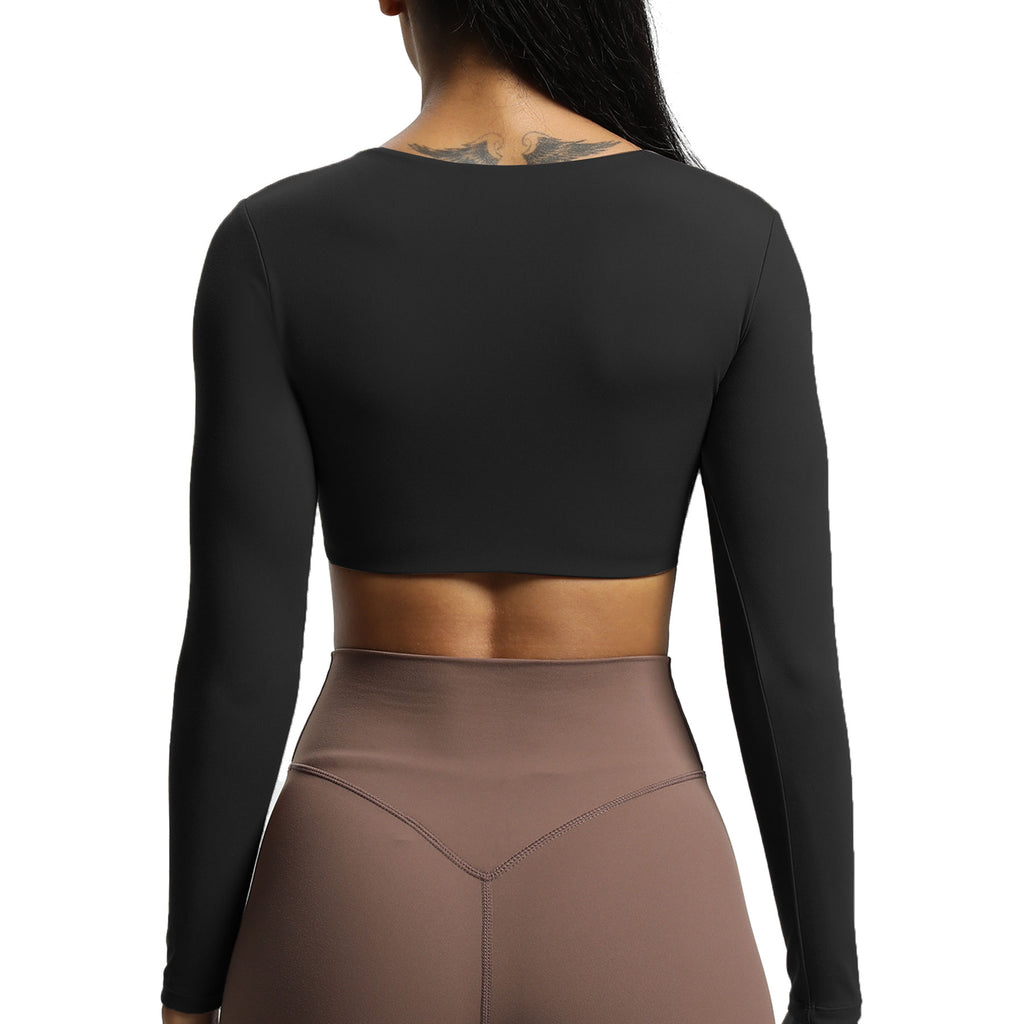 Aoxjox Betty Ruched Long-Sleeved Top