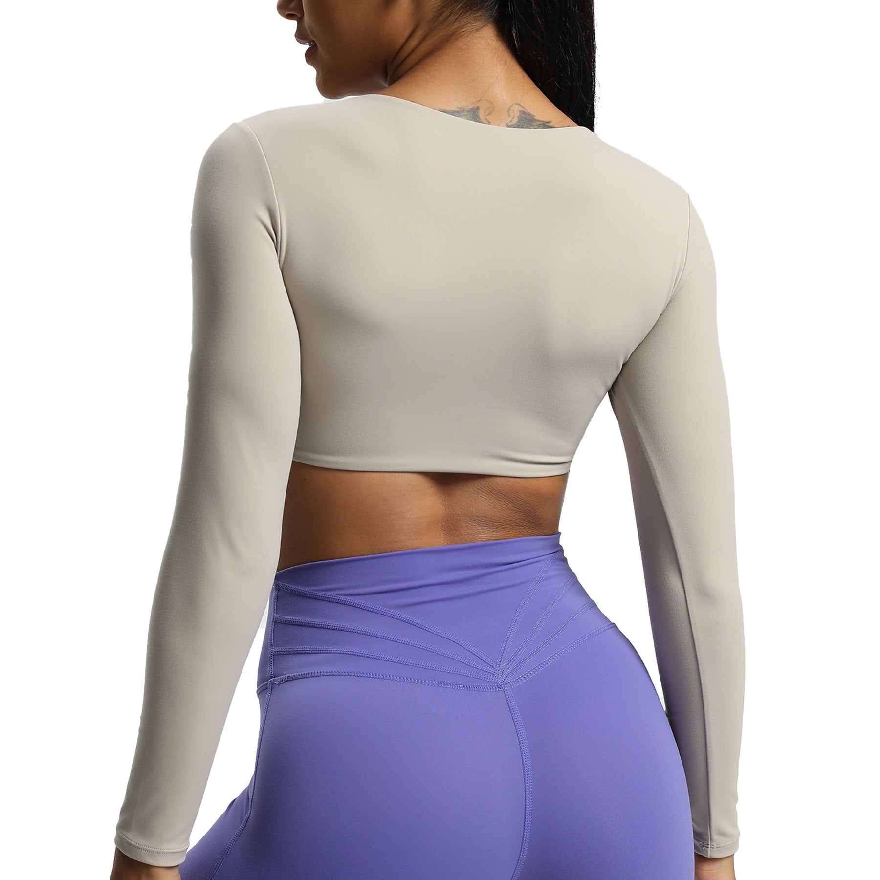 Aoxjox Betty Ruched Long-Sleeved Top