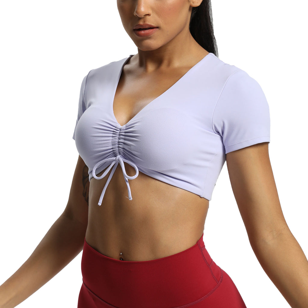 Aoxjox Betty Ruched Short Sleeve Top