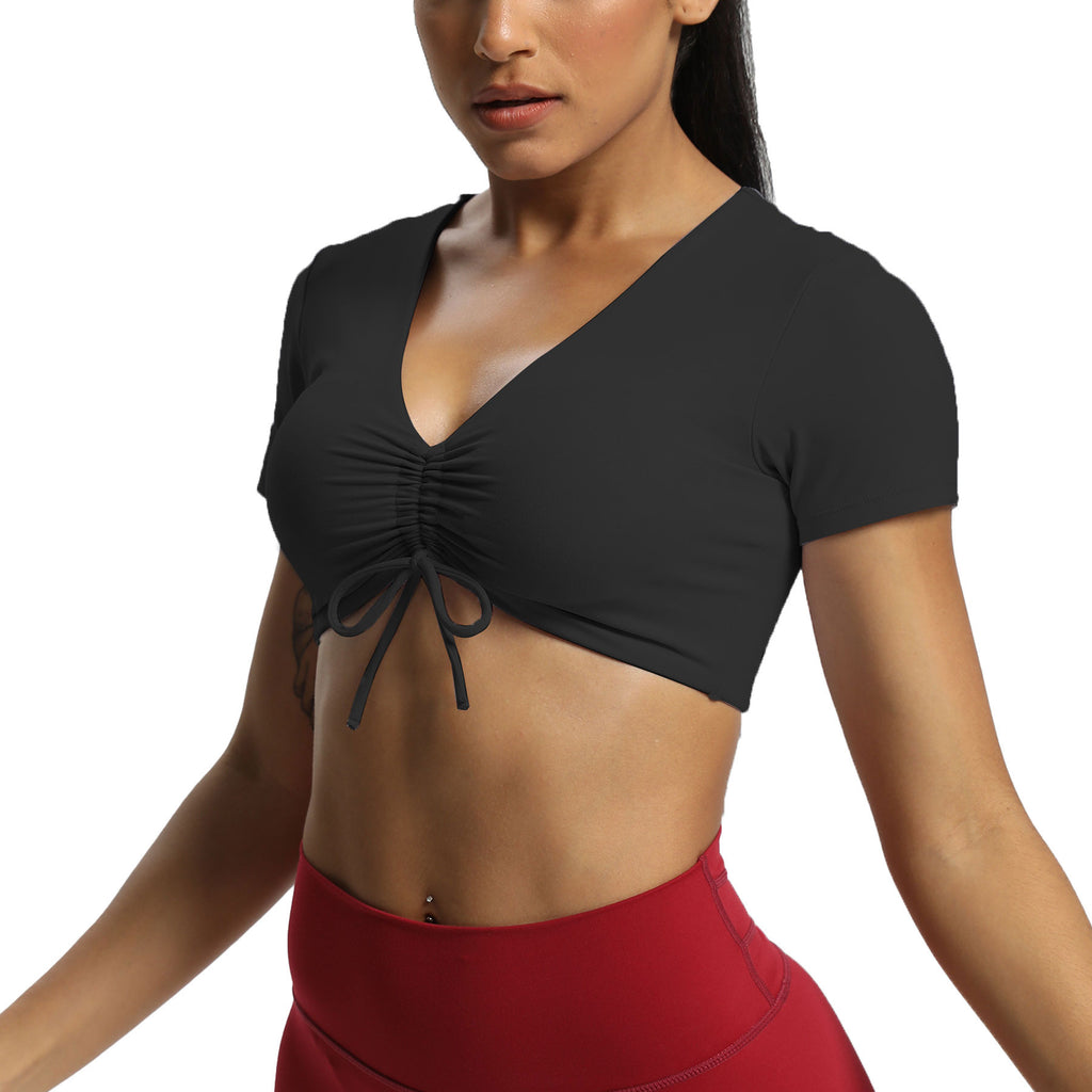 Aoxjox Betty Ruched Short Sleeve Top