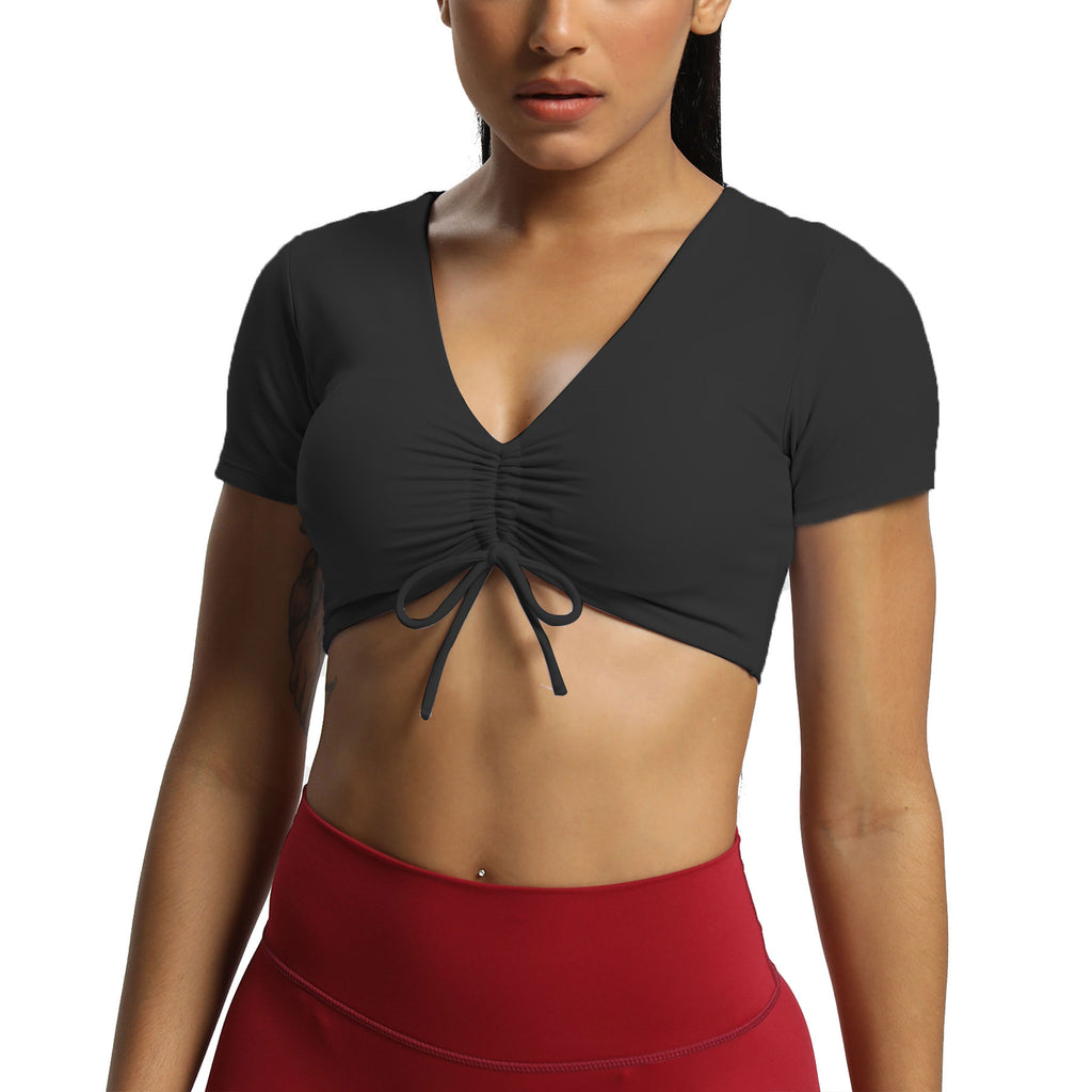 Aoxjox Betty Ruched Short Sleeve Top