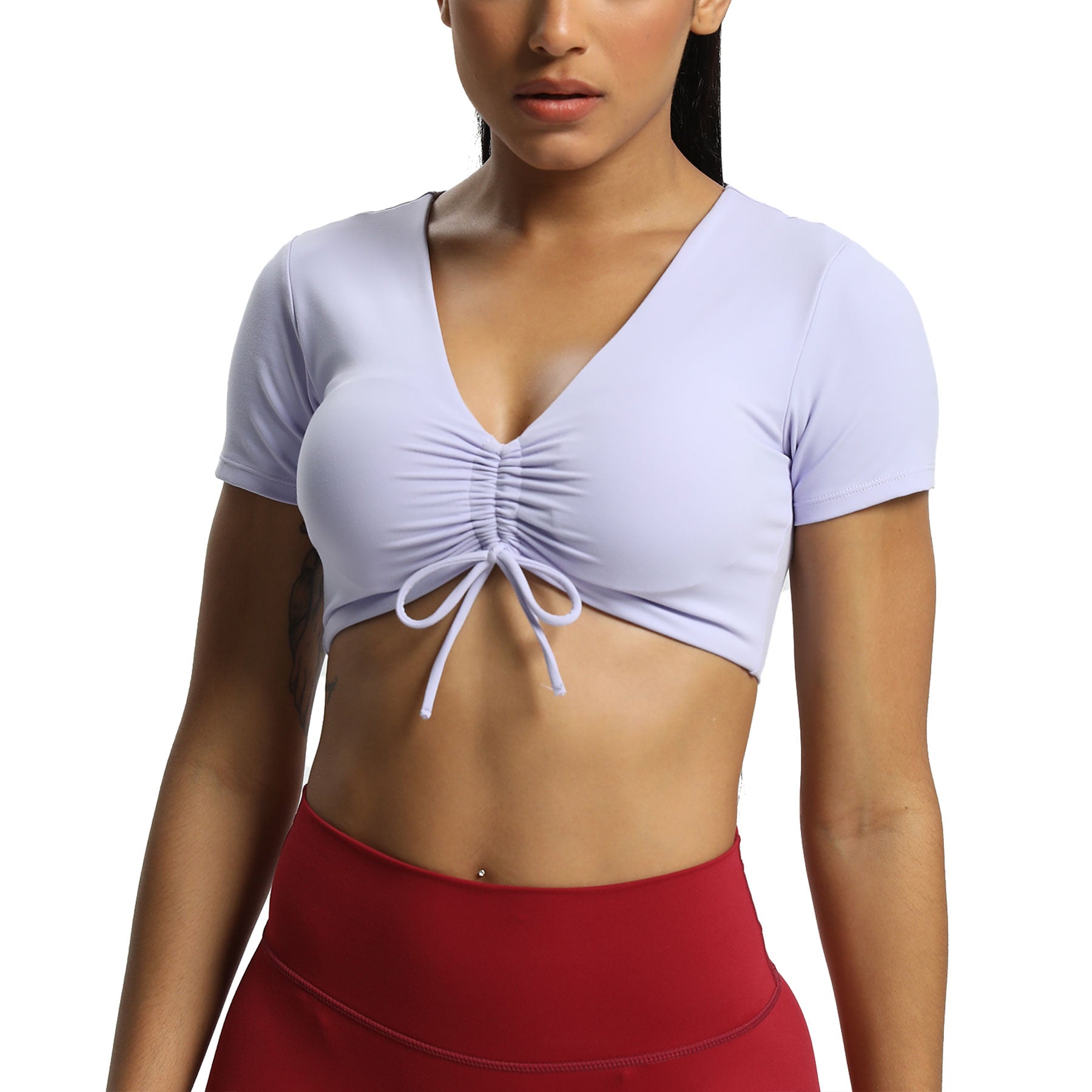 Aoxjox Betty Ruched Short Sleeve Top