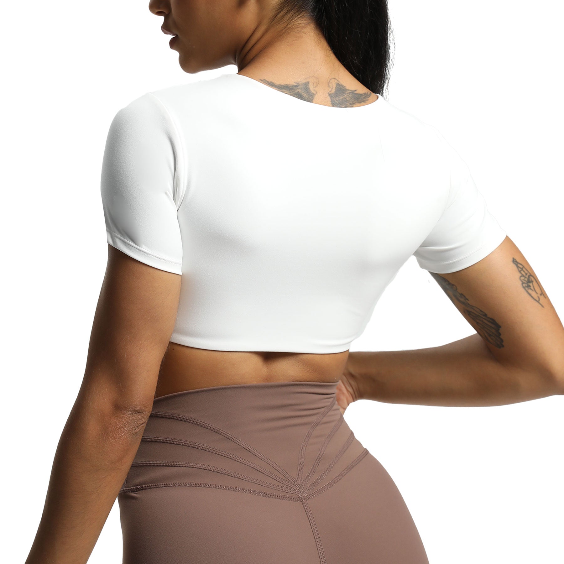 Aoxjox Betty Ruched Short Sleeve Top
