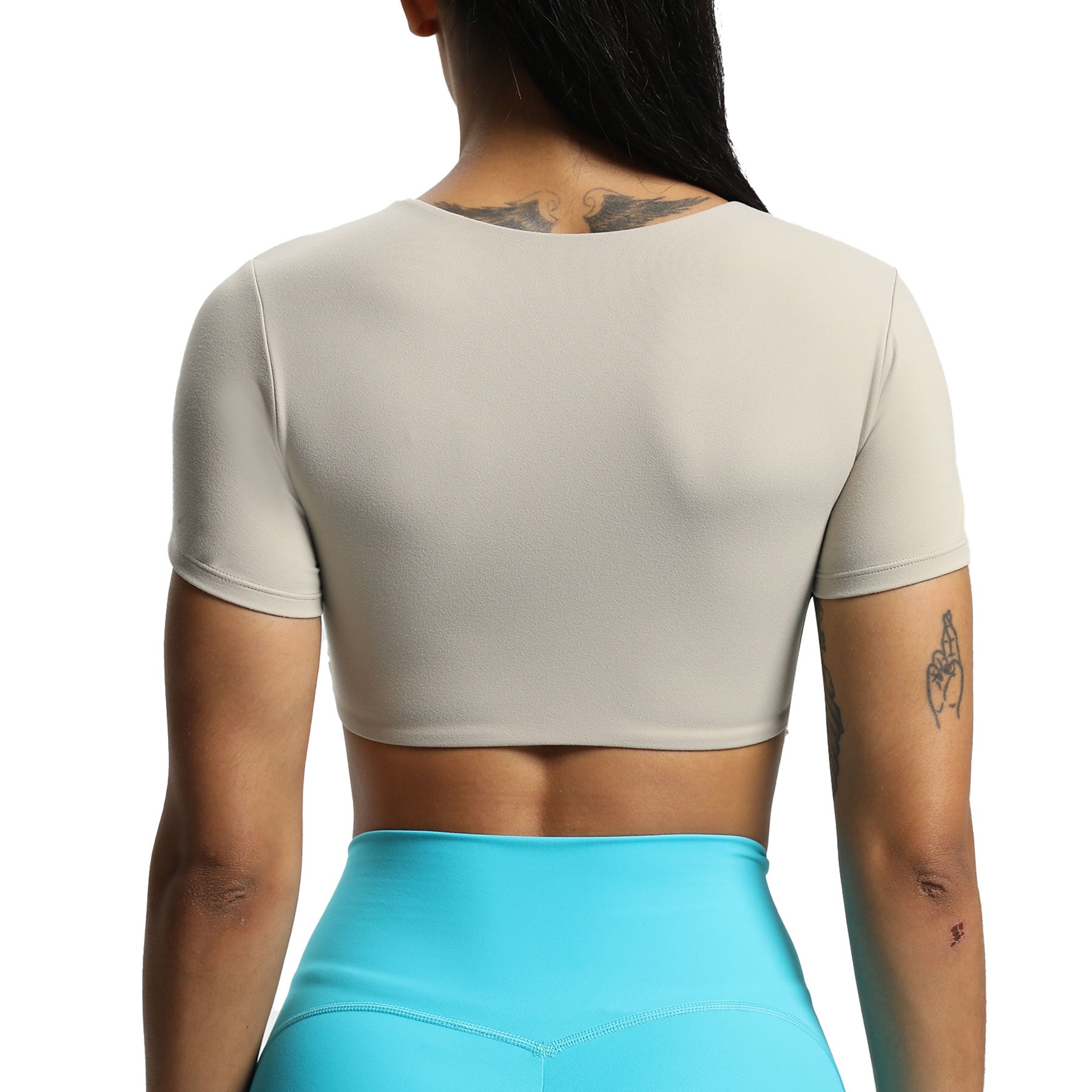 Aoxjox Betty Ruched Short Sleeve Top