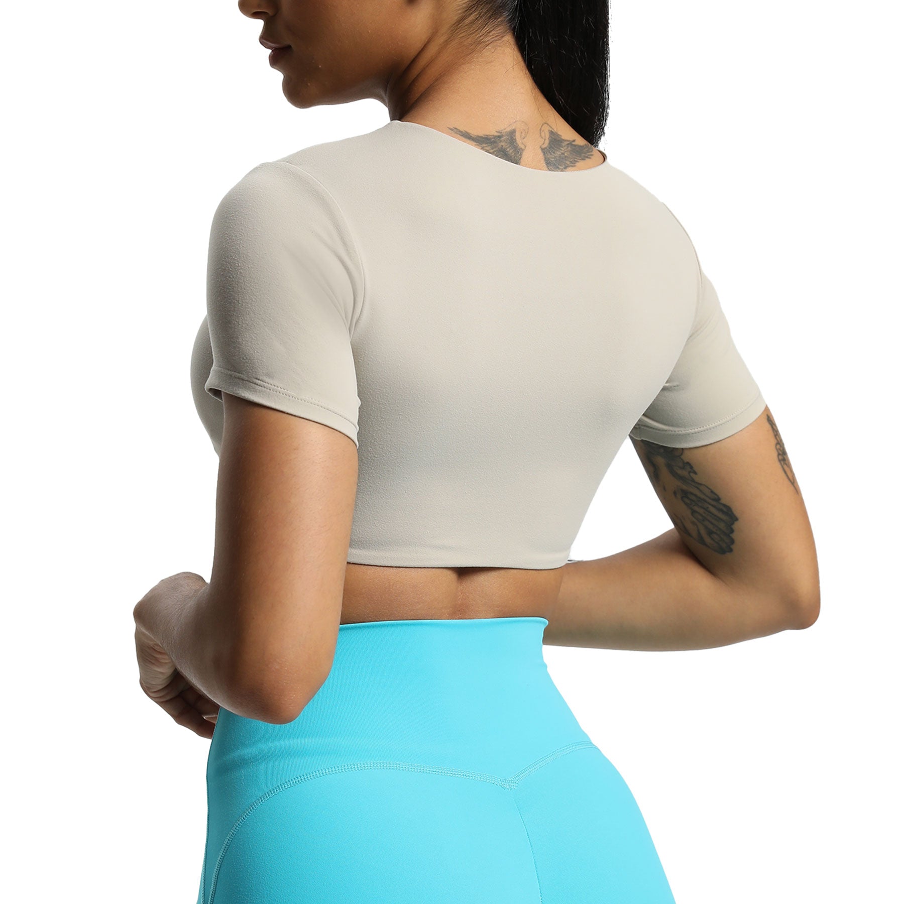 Aoxjox Betty Ruched Short Sleeve Top