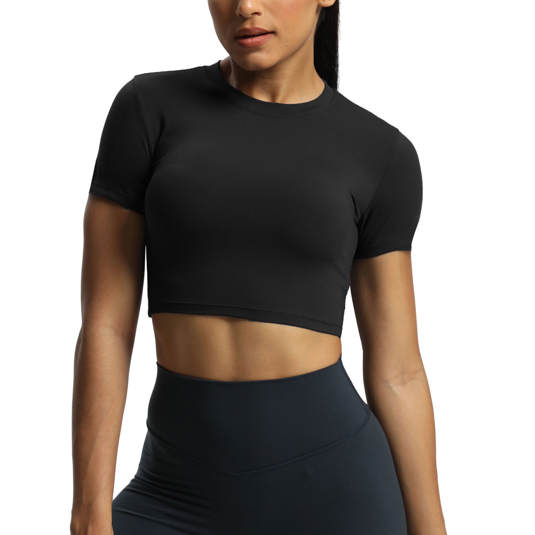 Aoxjox Short Sleeve Classic Cropped T-Shirt