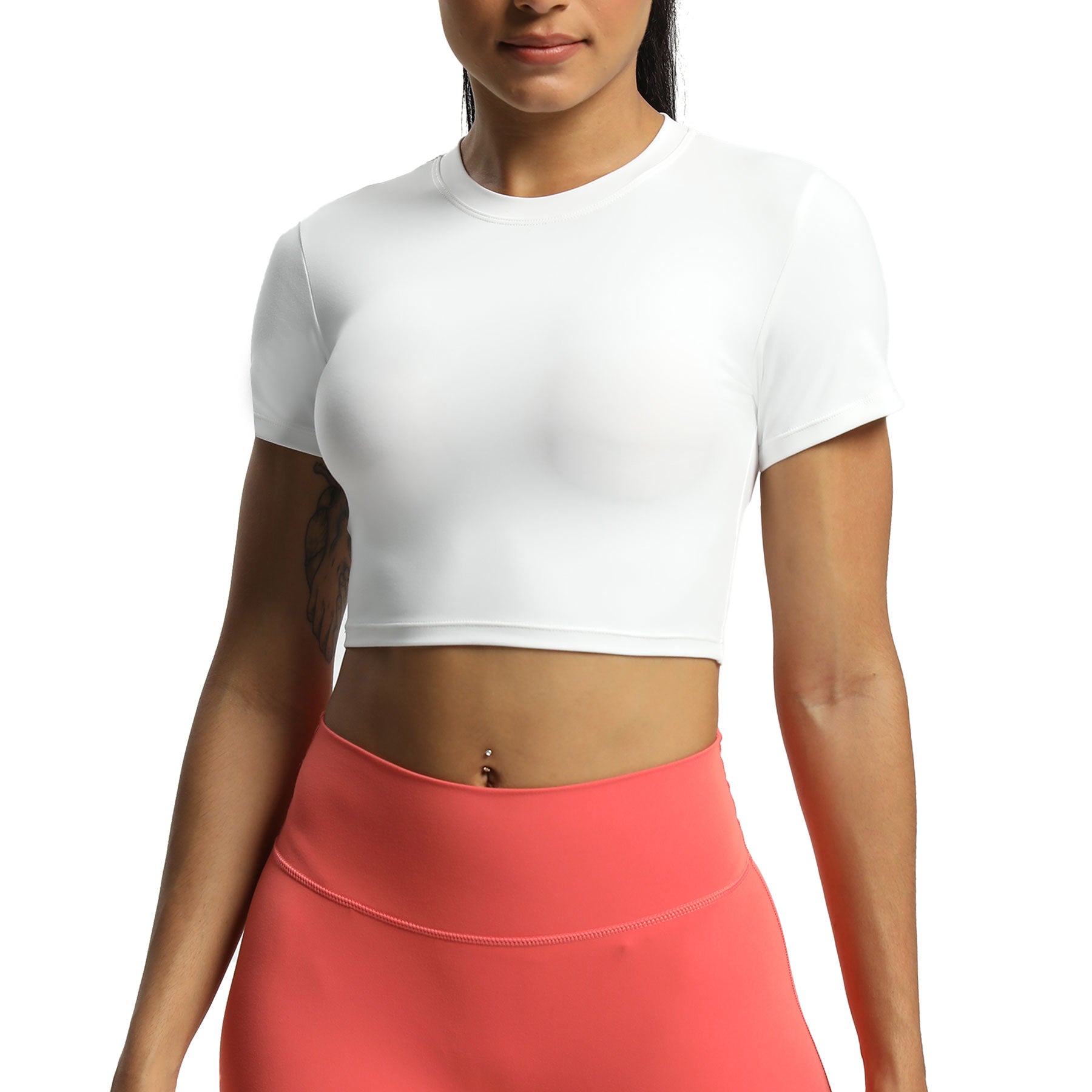 Aoxjox Short Sleeve Classic Cropped T-Shirt