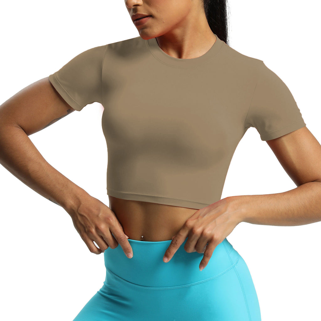 Aoxjox Short Sleeve Classic Cropped T-Shirt