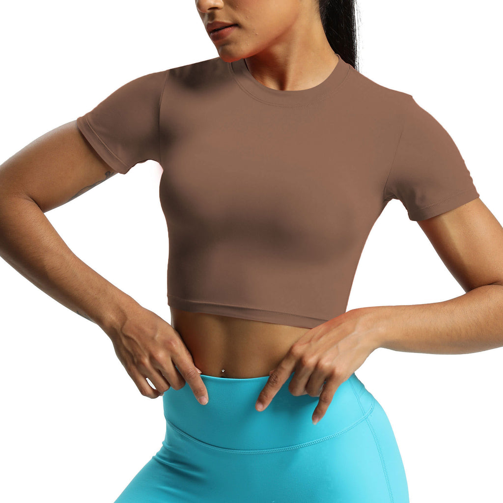 Aoxjox Short Sleeve Classic Cropped T-Shirt