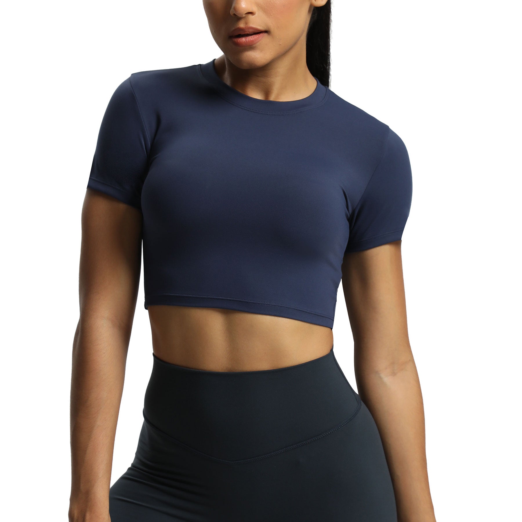 Aoxjox Short Sleeve Classic Cropped T-Shirt