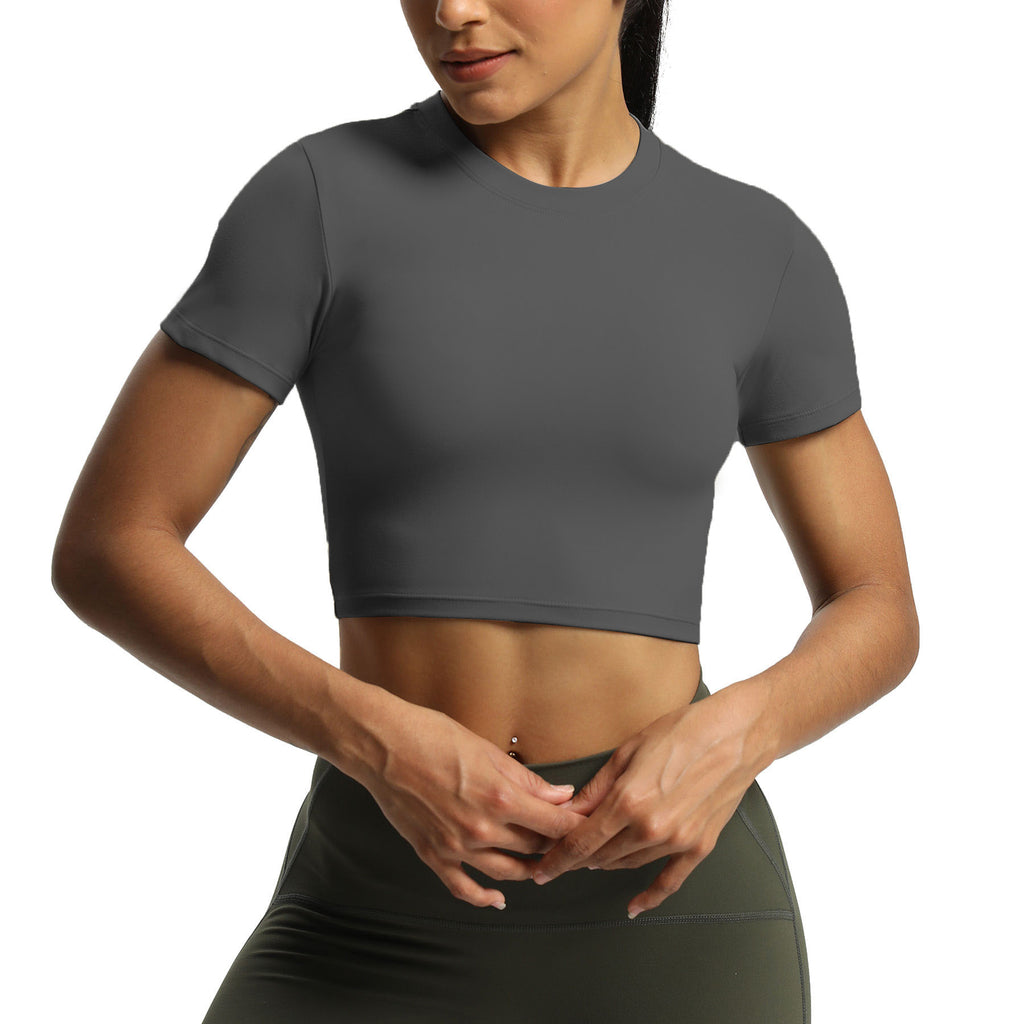 Aoxjox Short Sleeve Classic Cropped T-Shirt