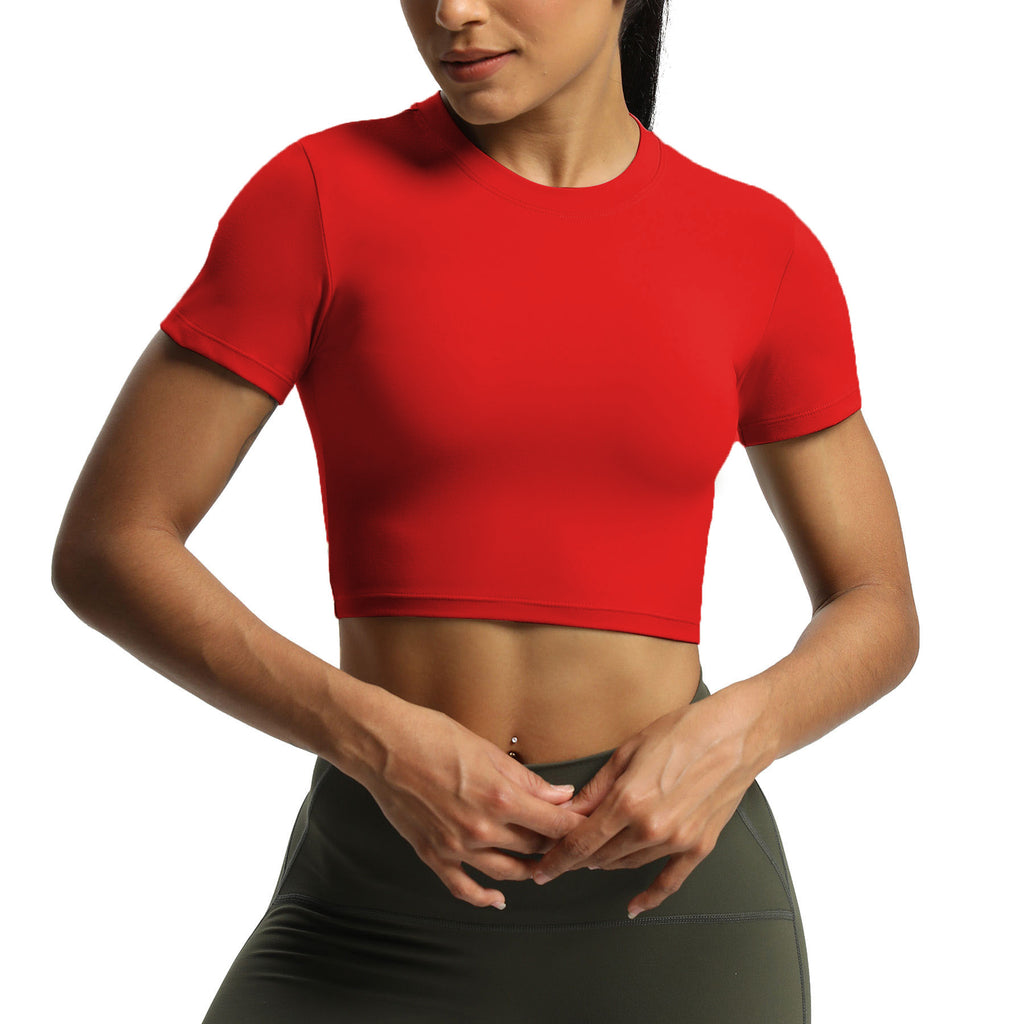 Aoxjox Short Sleeve Classic Cropped T-Shirt