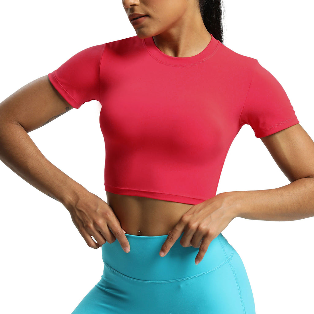 Aoxjox Short Sleeve Classic Cropped T-Shirt