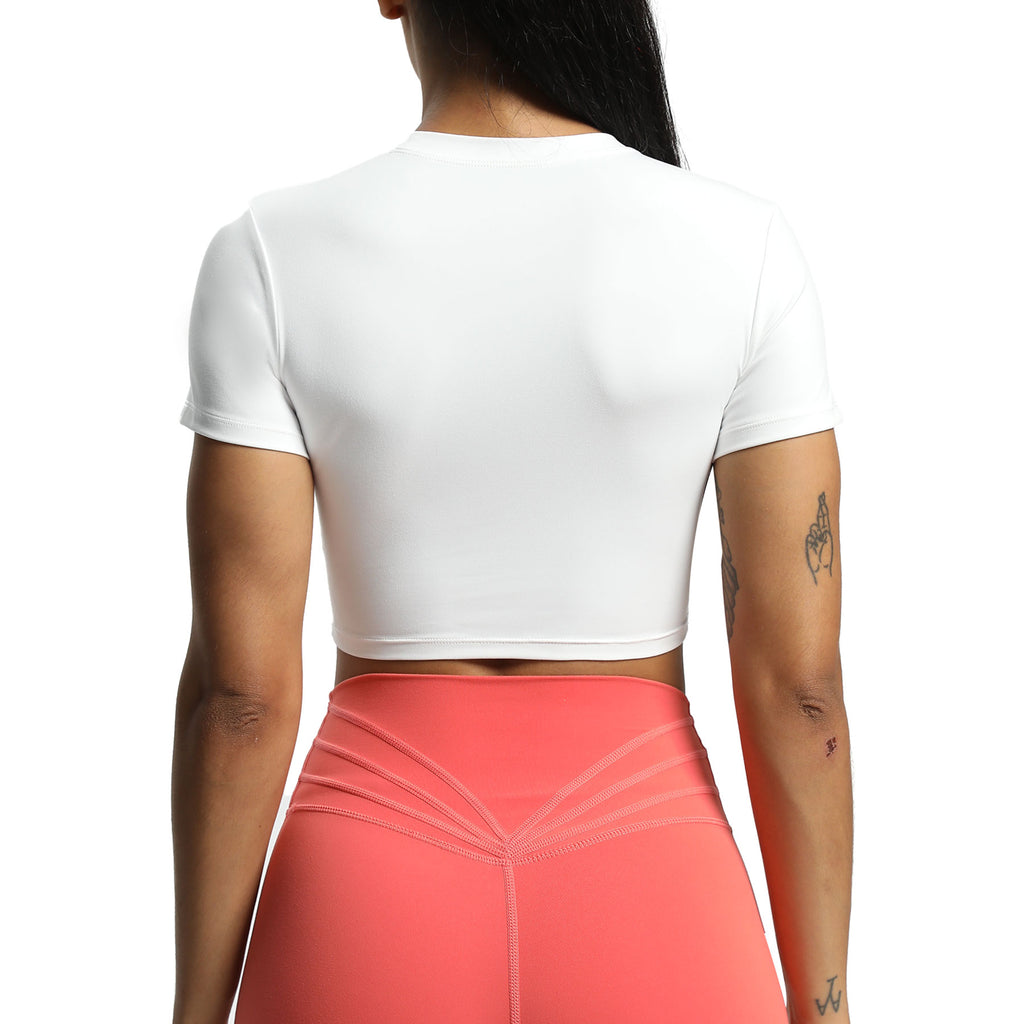 Aoxjox Short Sleeve Classic Cropped T-Shirt
