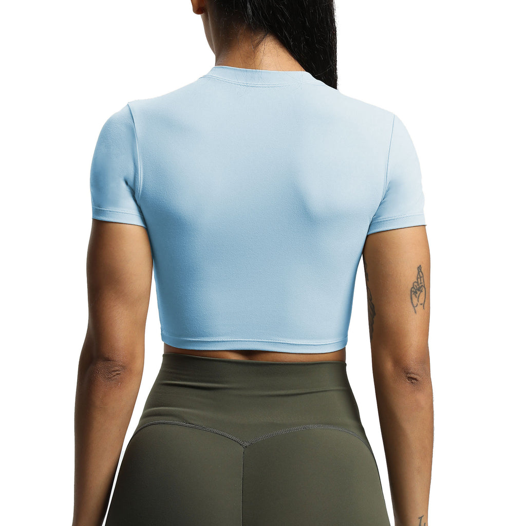 Aoxjox Short Sleeve Classic Cropped T-Shirt