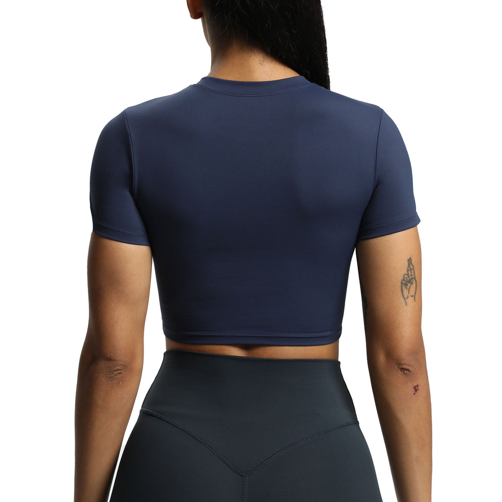 Aoxjox Short Sleeve Classic Cropped T-Shirt