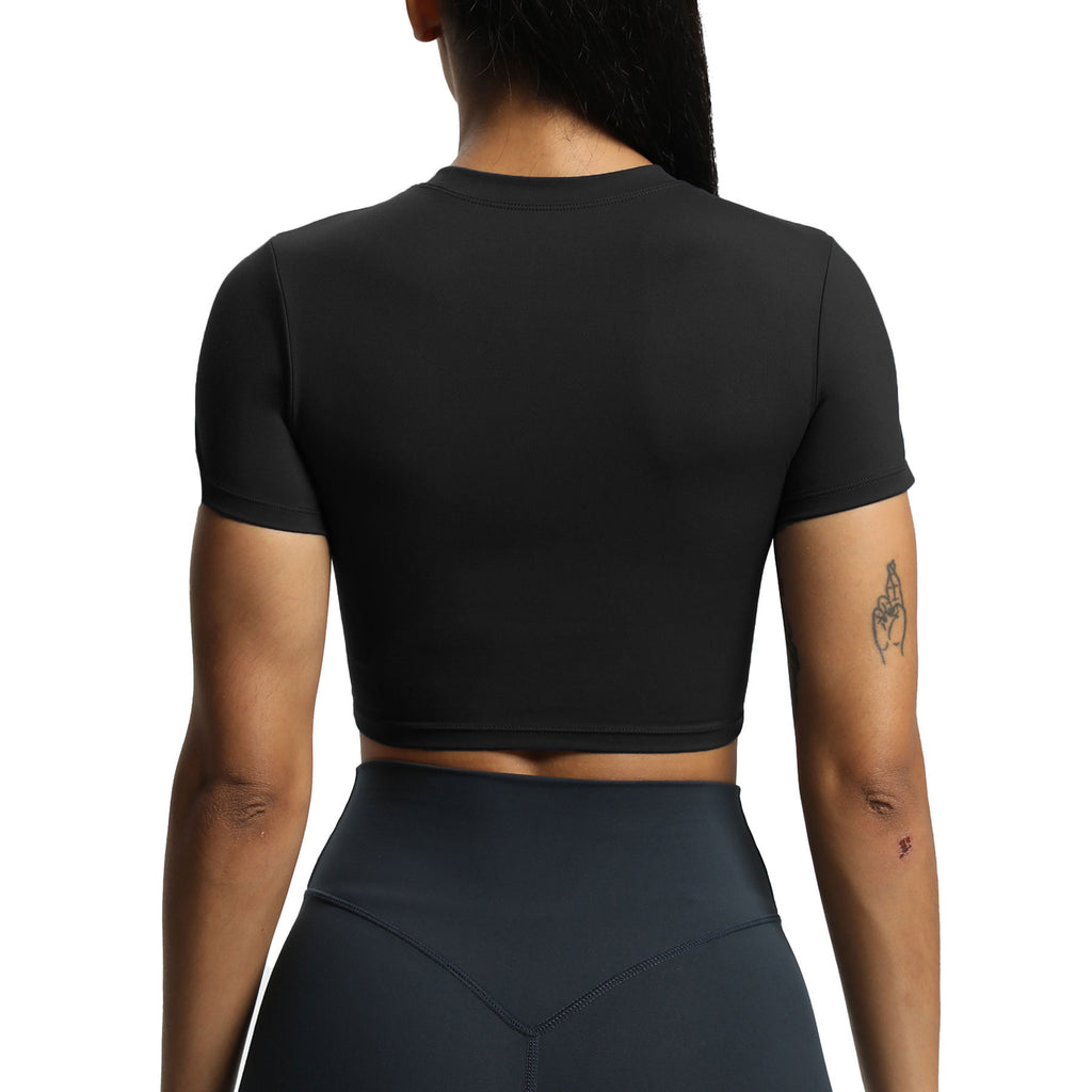 Aoxjox Short Sleeve Classic Cropped T-Shirt