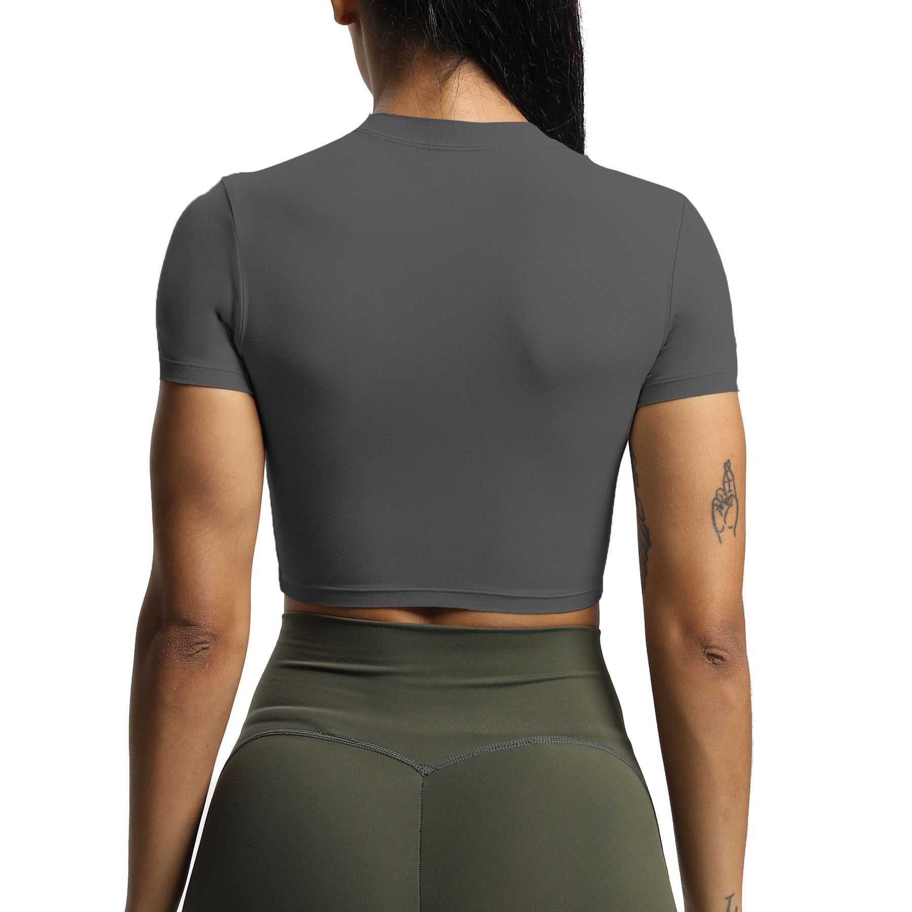 Aoxjox Short Sleeve Classic Cropped T-Shirt