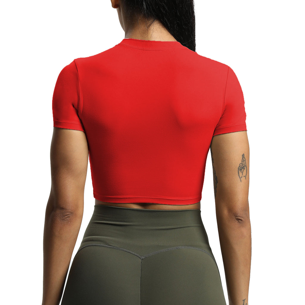 Aoxjox Short Sleeve Classic Cropped T-Shirt