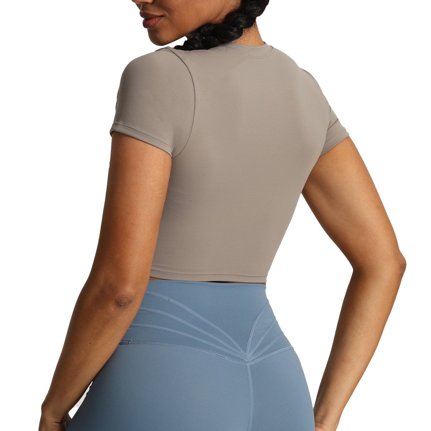 Aoxjox Short Sleeve Classic Cropped T-Shirt