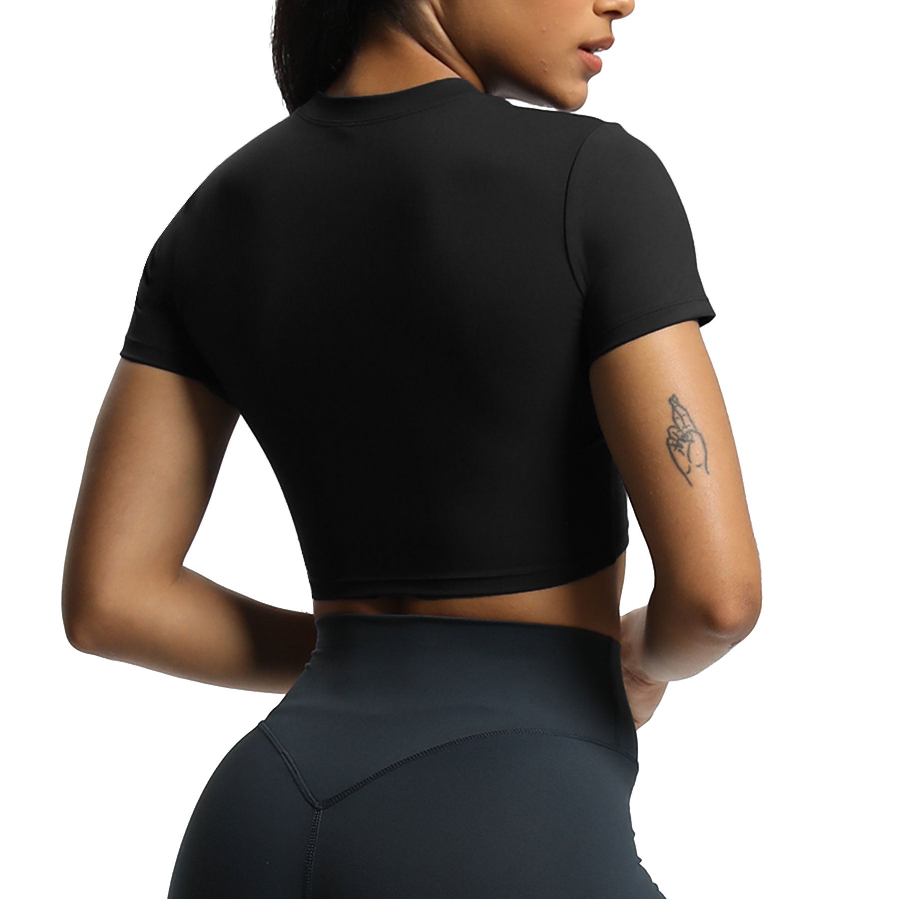 Aoxjox Short Sleeve Classic Cropped T-Shirt