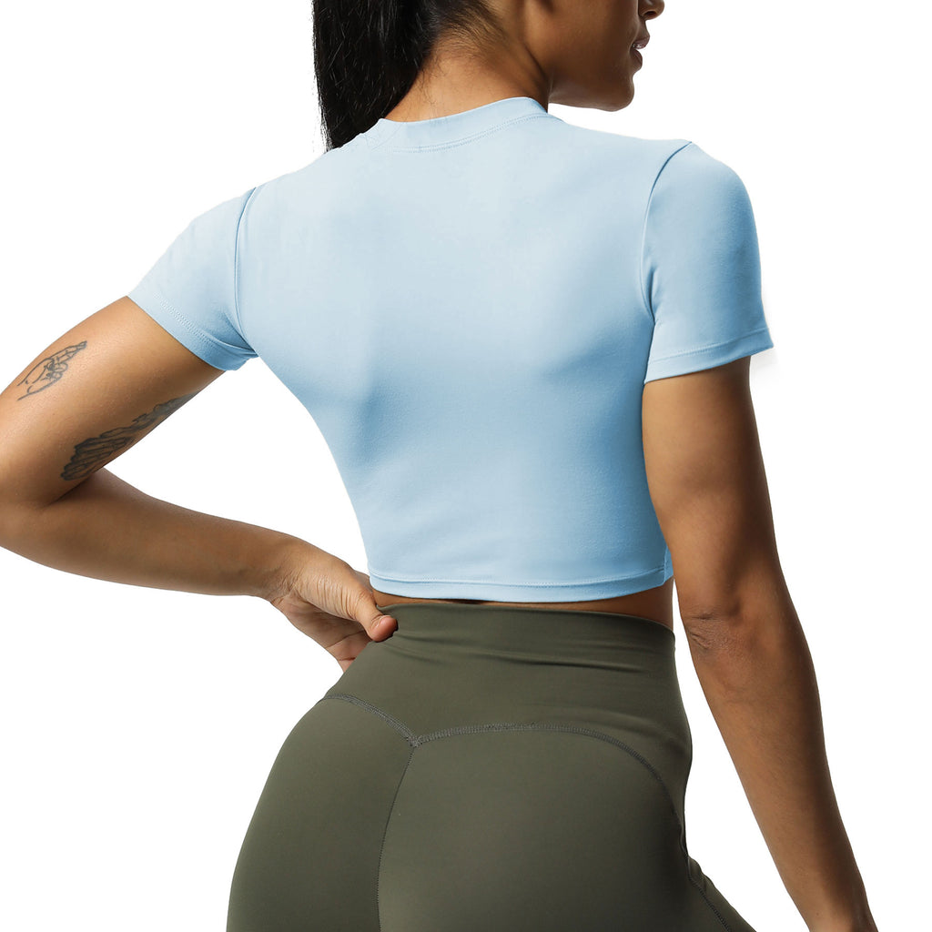 Aoxjox Short Sleeve Classic Cropped T-Shirt