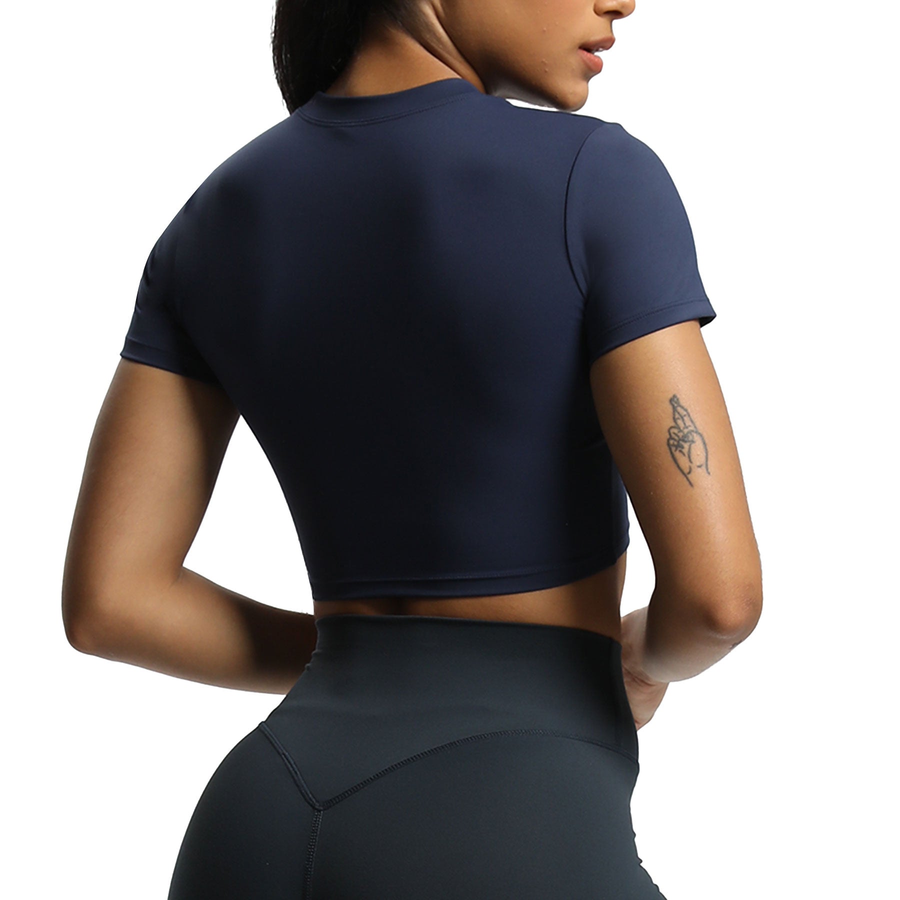 Aoxjox Short Sleeve Classic Cropped T-Shirt