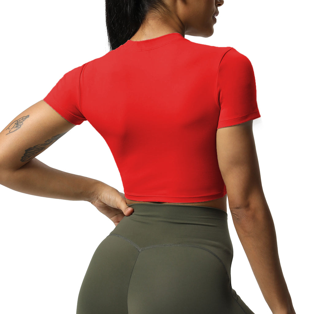 Aoxjox Short Sleeve Classic Cropped T-Shirt