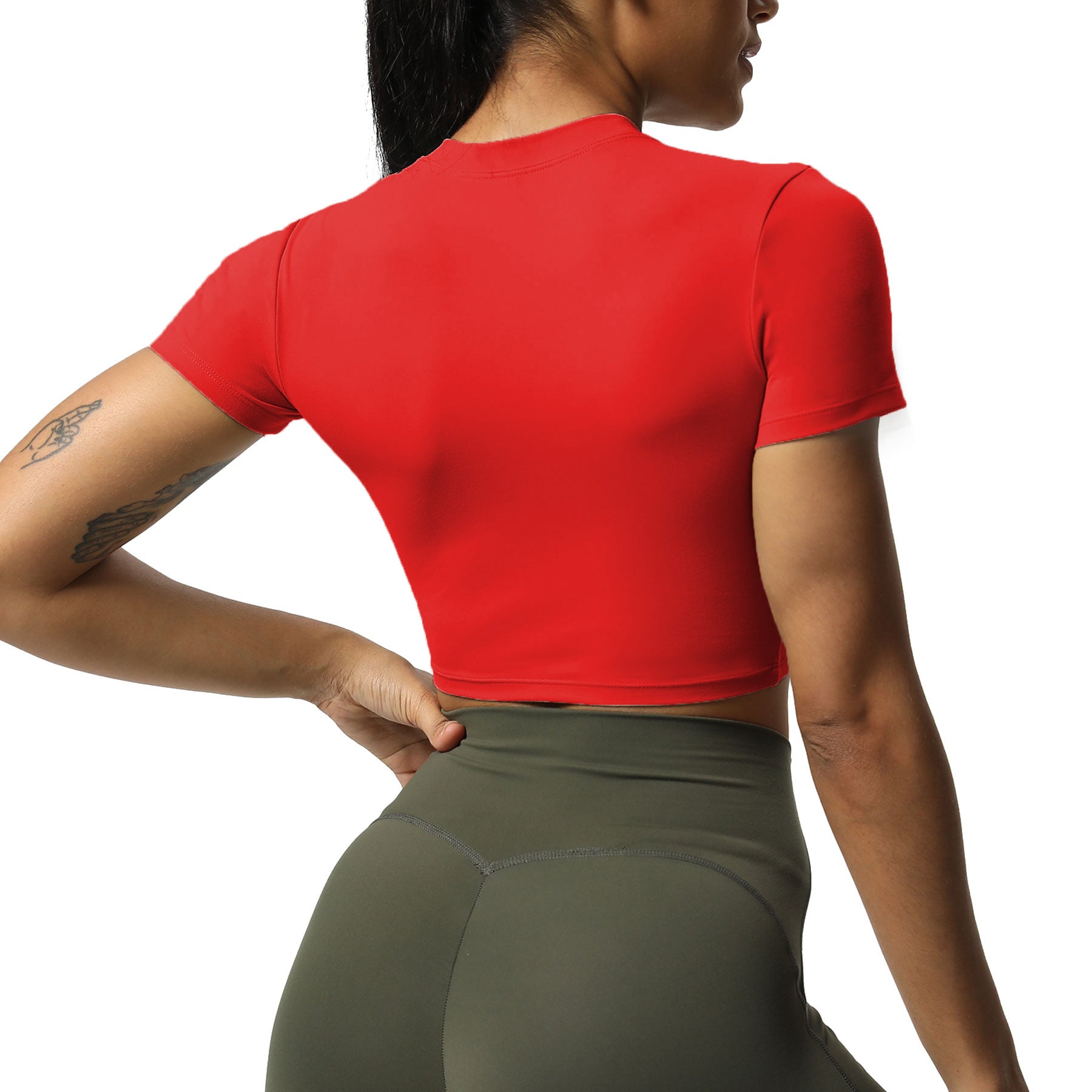 Aoxjox Short Sleeve Classic Cropped T-Shirt