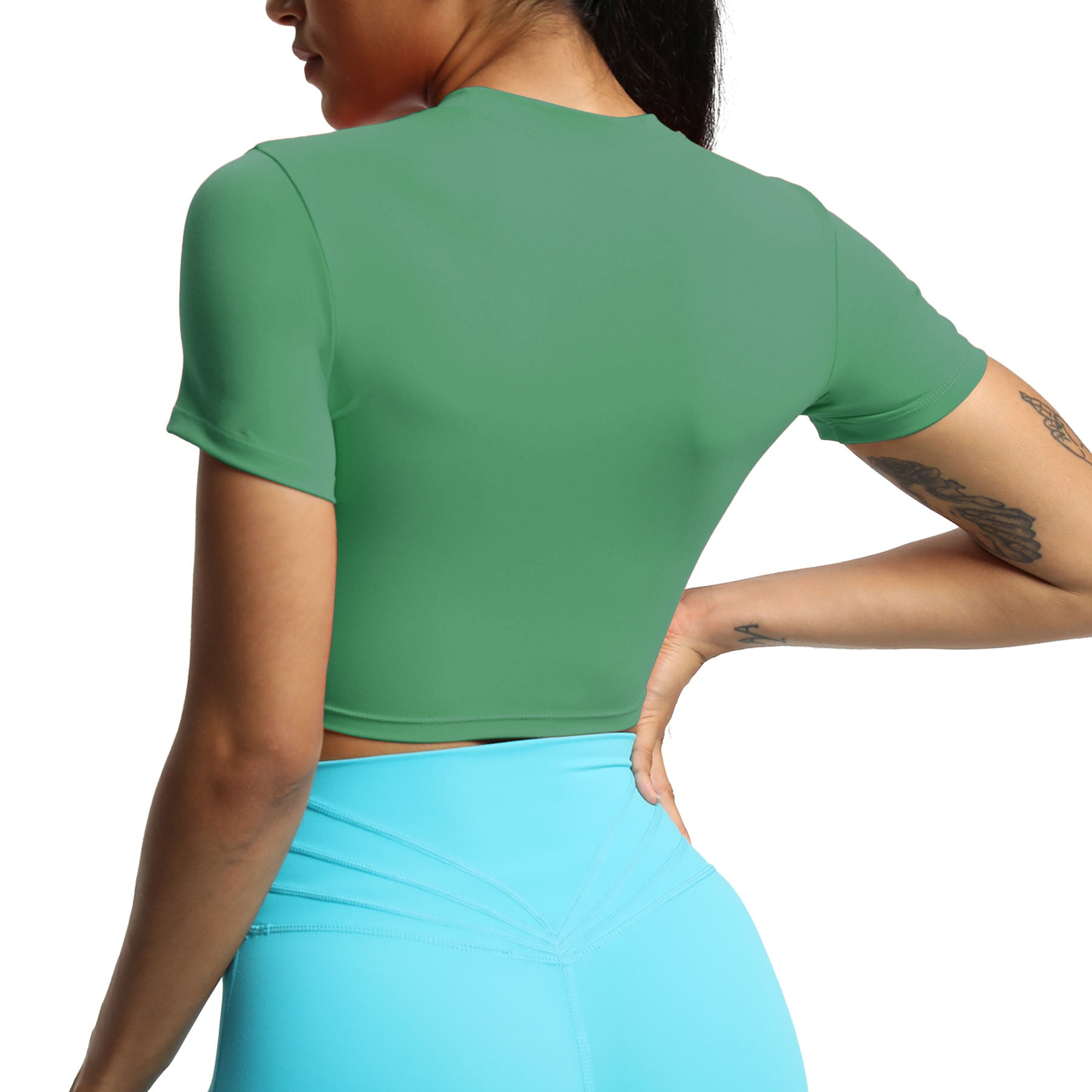 Aoxjox Short Sleeve Classic Cropped T-Shirt
