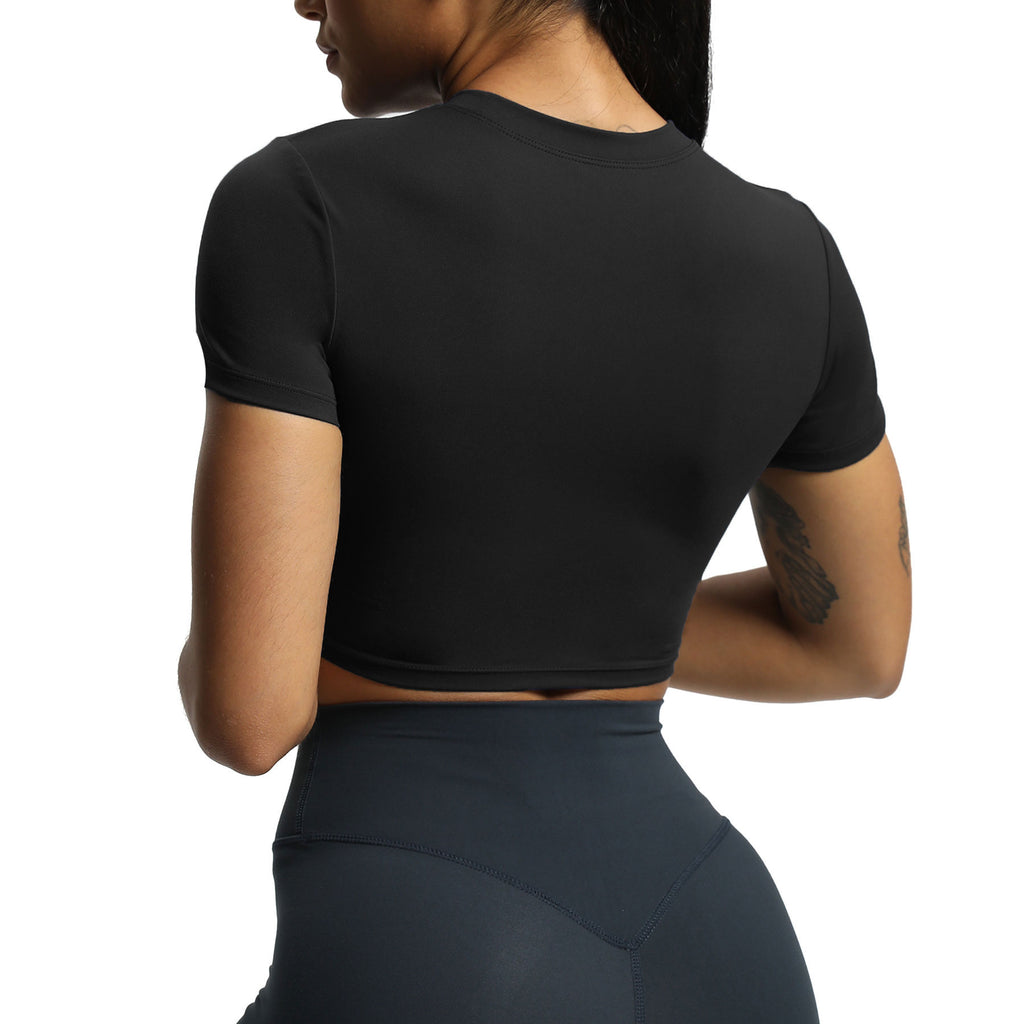 Aoxjox Short Sleeve Classic Cropped T-Shirt