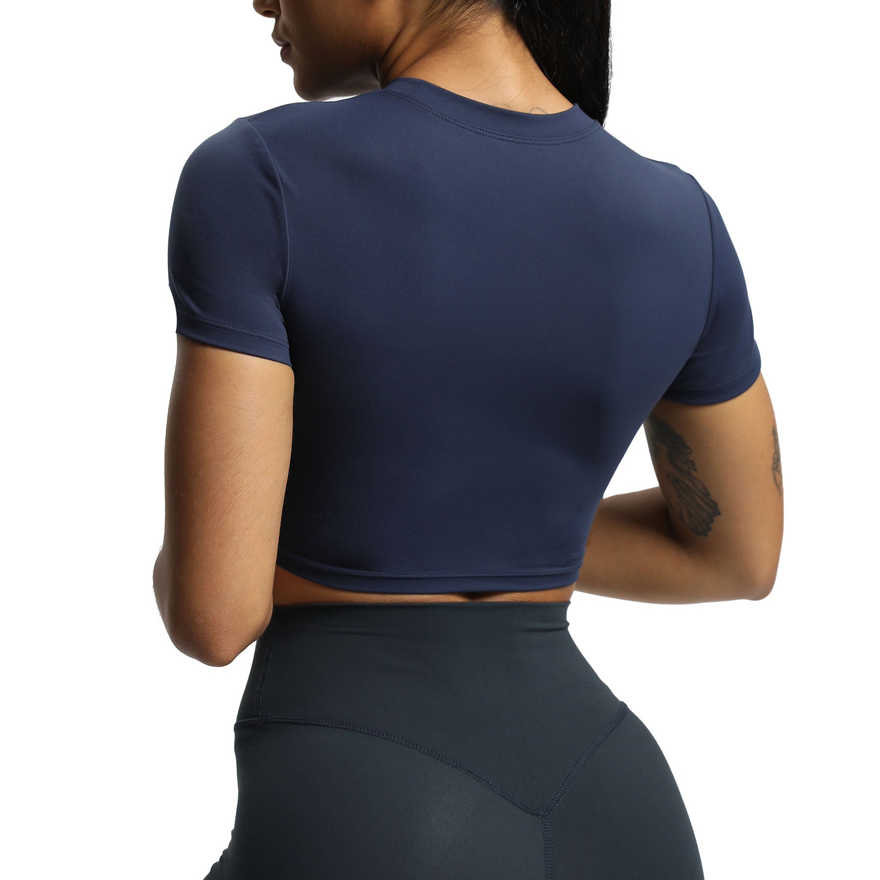 Aoxjox Short Sleeve Classic Cropped T-Shirt