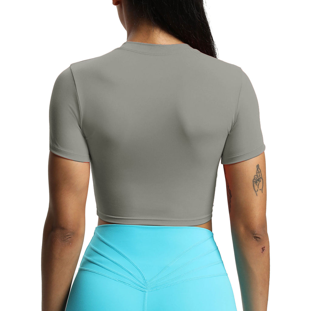 Aoxjox Short Sleeve Classic Cropped T-Shirt