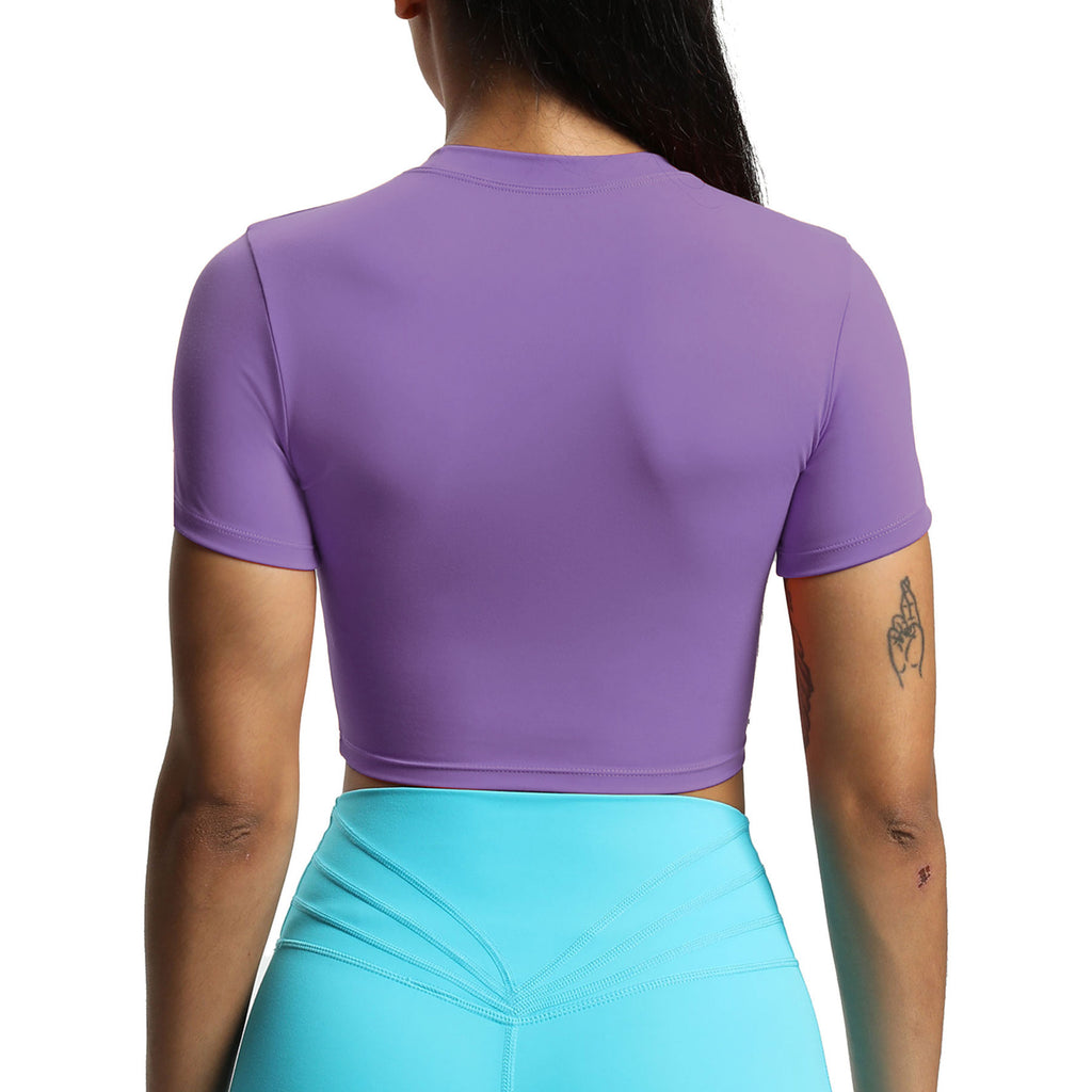 Aoxjox Short Sleeve Classic Cropped T-Shirt