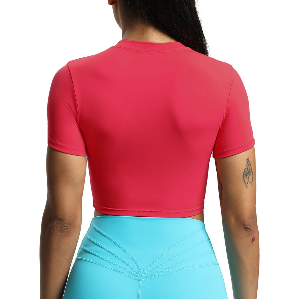 Aoxjox Short Sleeve Classic Cropped T-Shirt