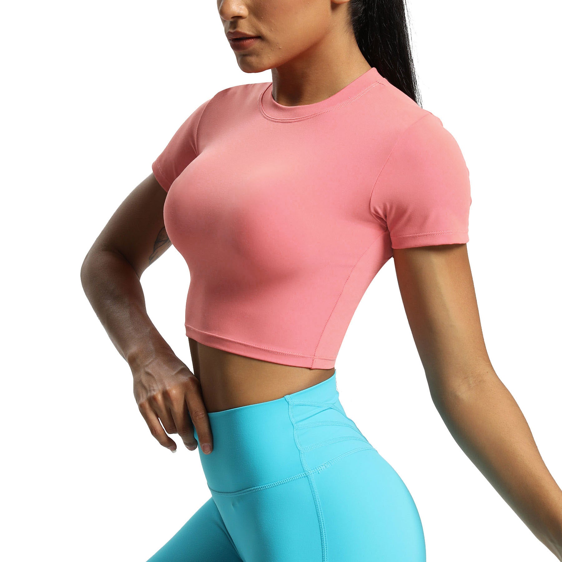 Aoxjox Short Sleeve Classic Cropped T-Shirt