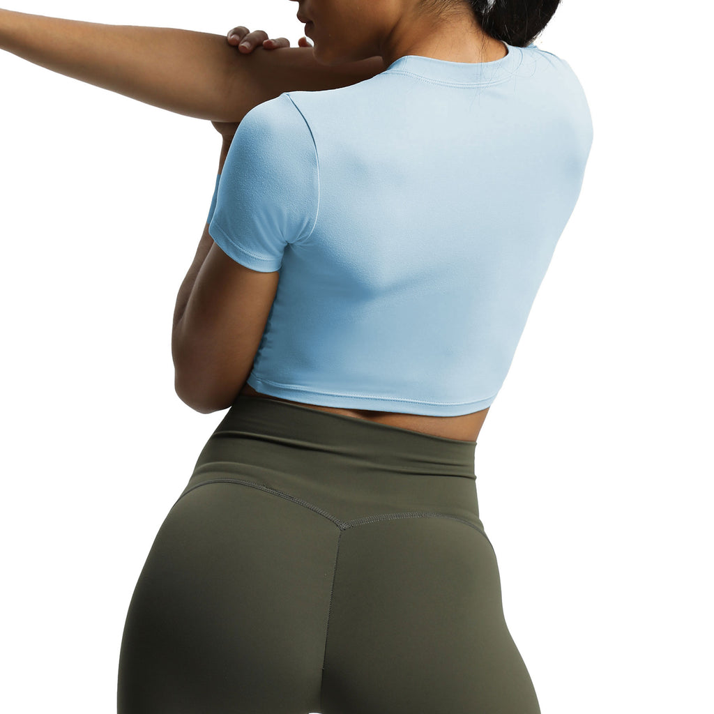 Aoxjox Short Sleeve Classic Cropped T-Shirt