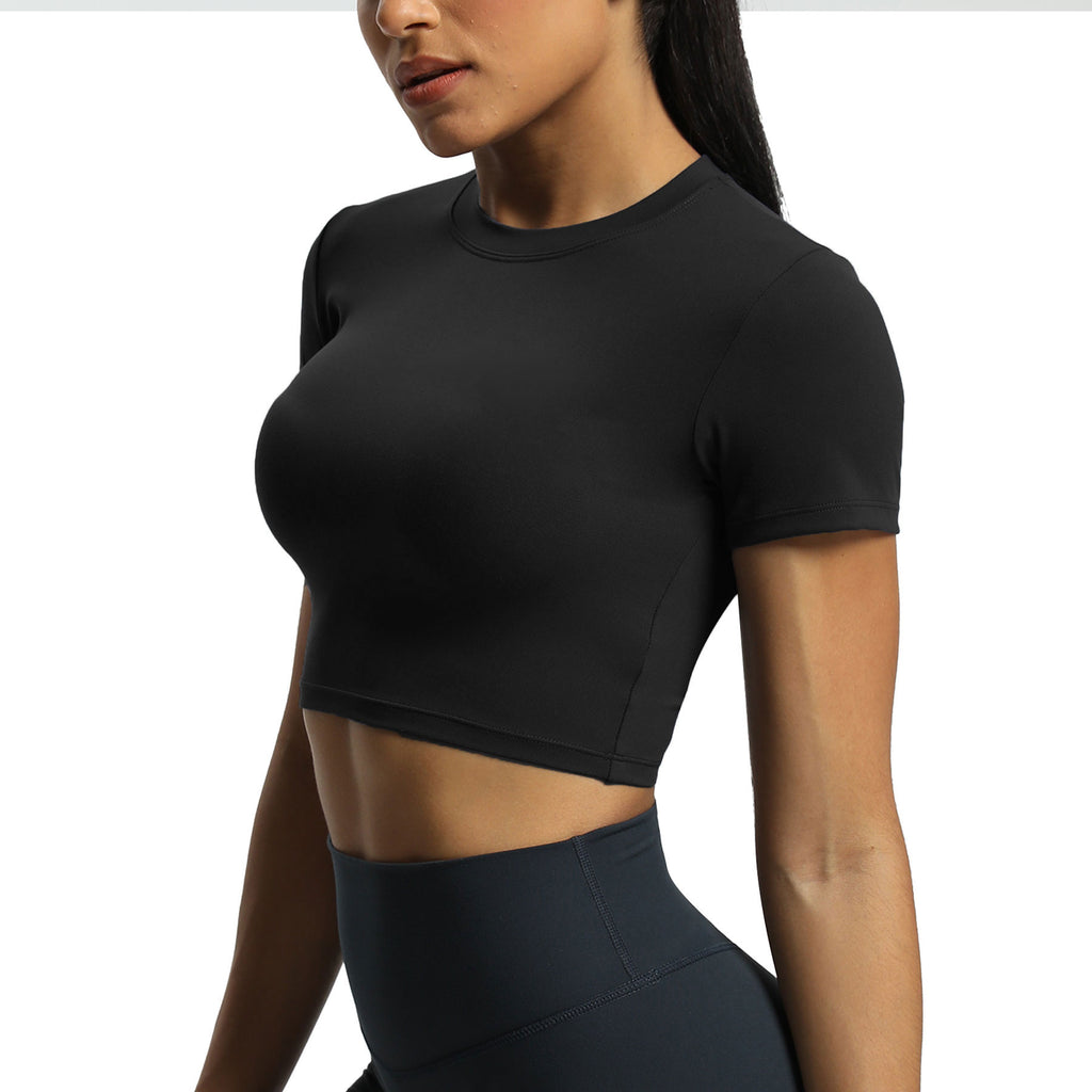 Aoxjox Short Sleeve Classic Cropped T-Shirt