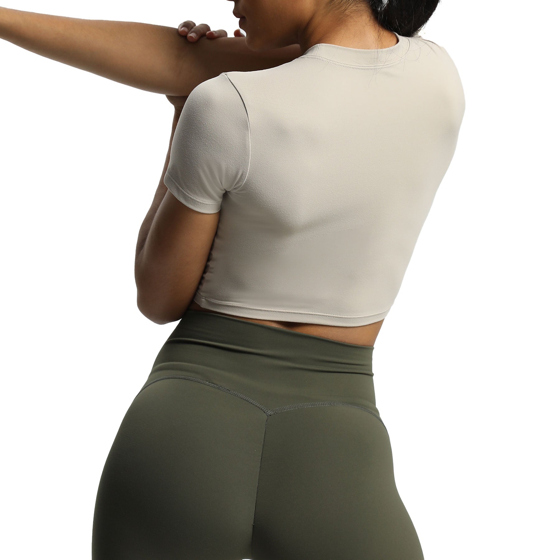 Aoxjox Short Sleeve Classic Cropped T-Shirt