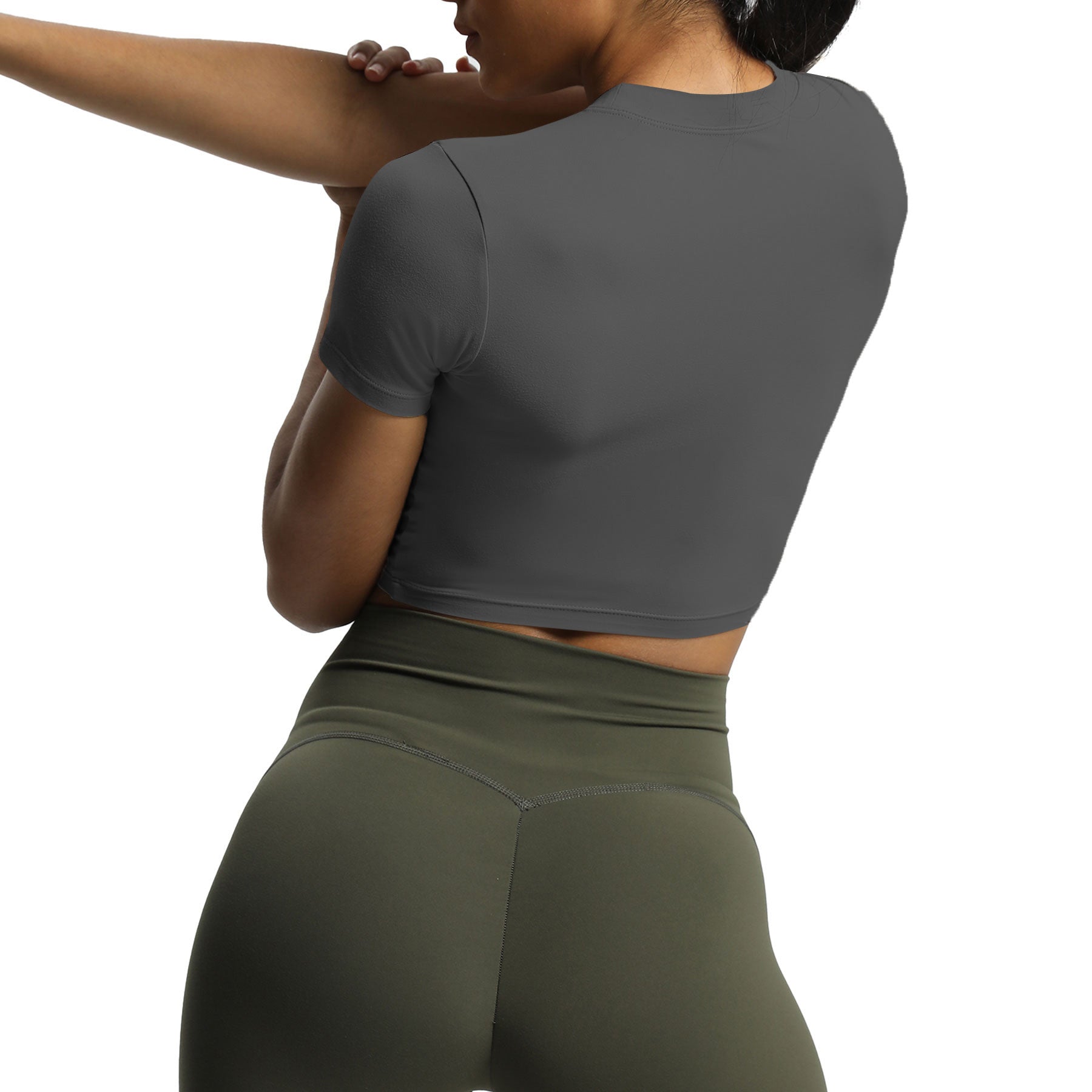 Aoxjox Short Sleeve Classic Cropped T-Shirt