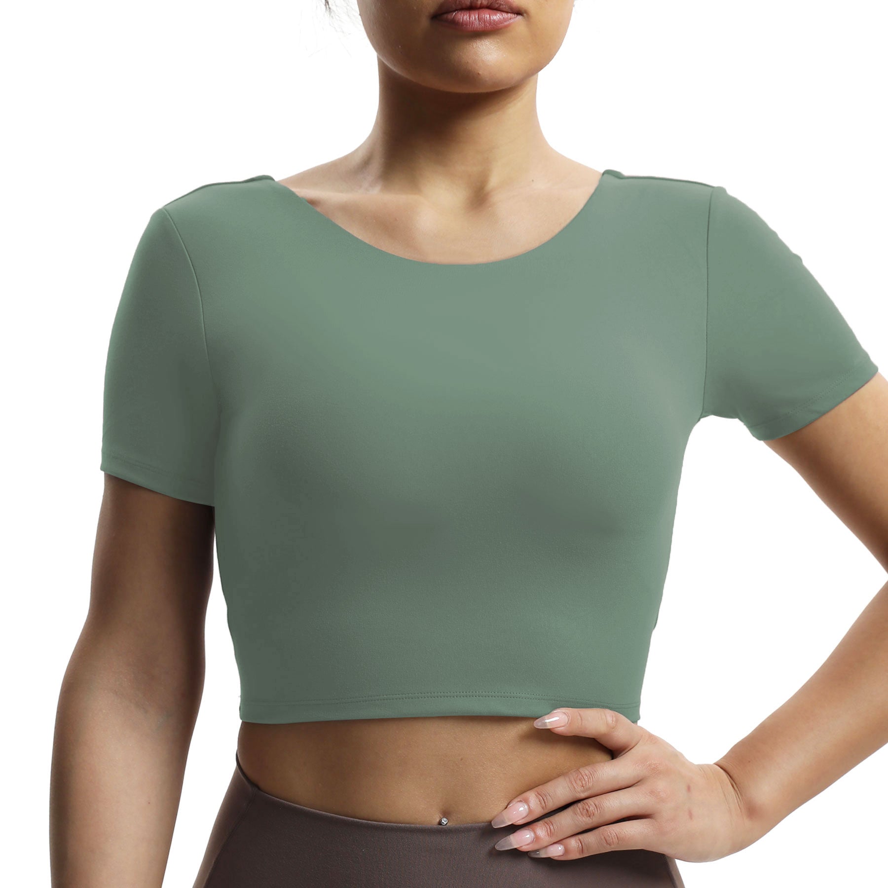 Aoxjox "Emma" Short Sleeve Twist Back Top