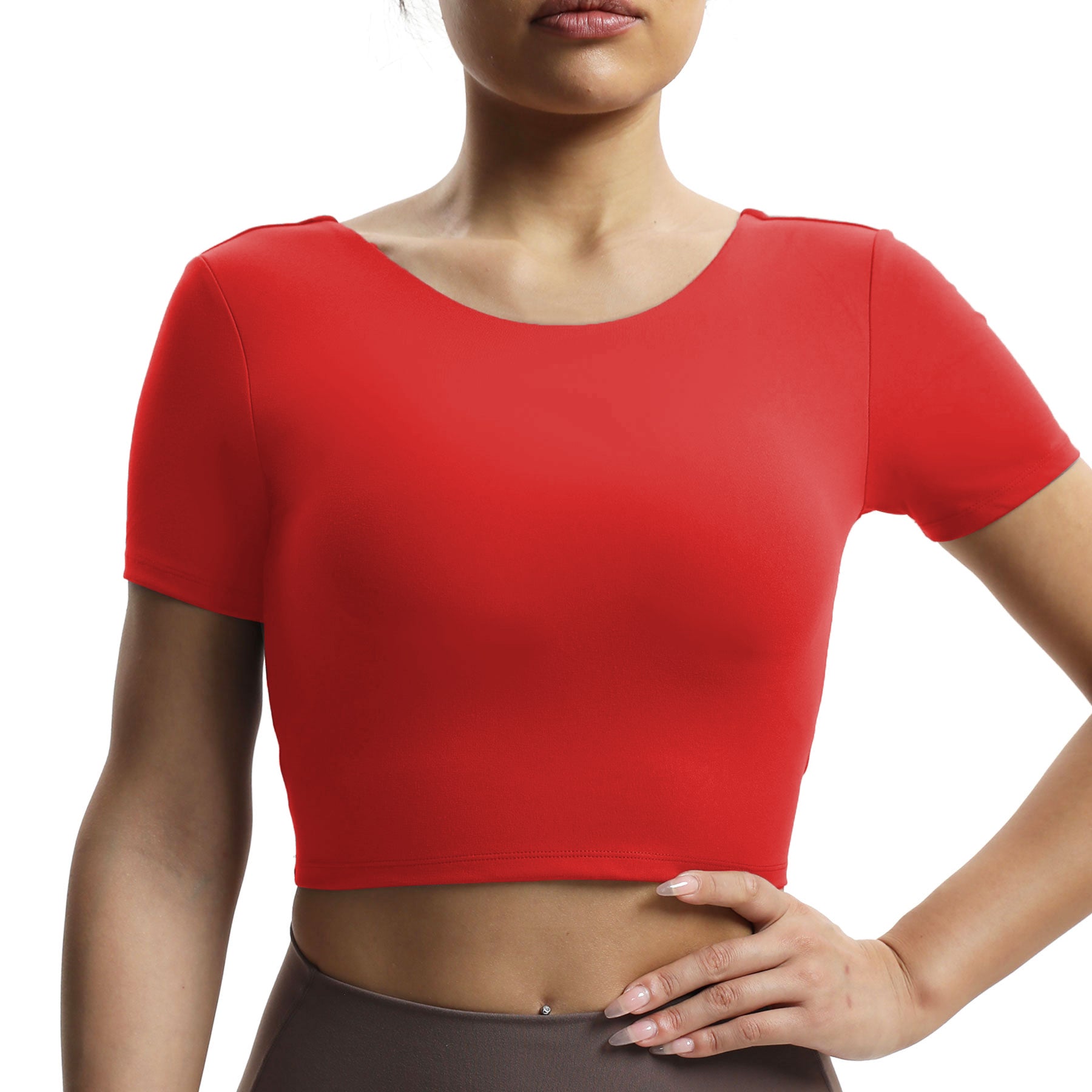 Aoxjox "Emma" Short Sleeve Twist Back Top