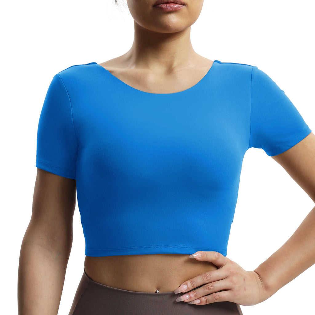 Aoxjox "Emma" Short Sleeve Twist Back Top