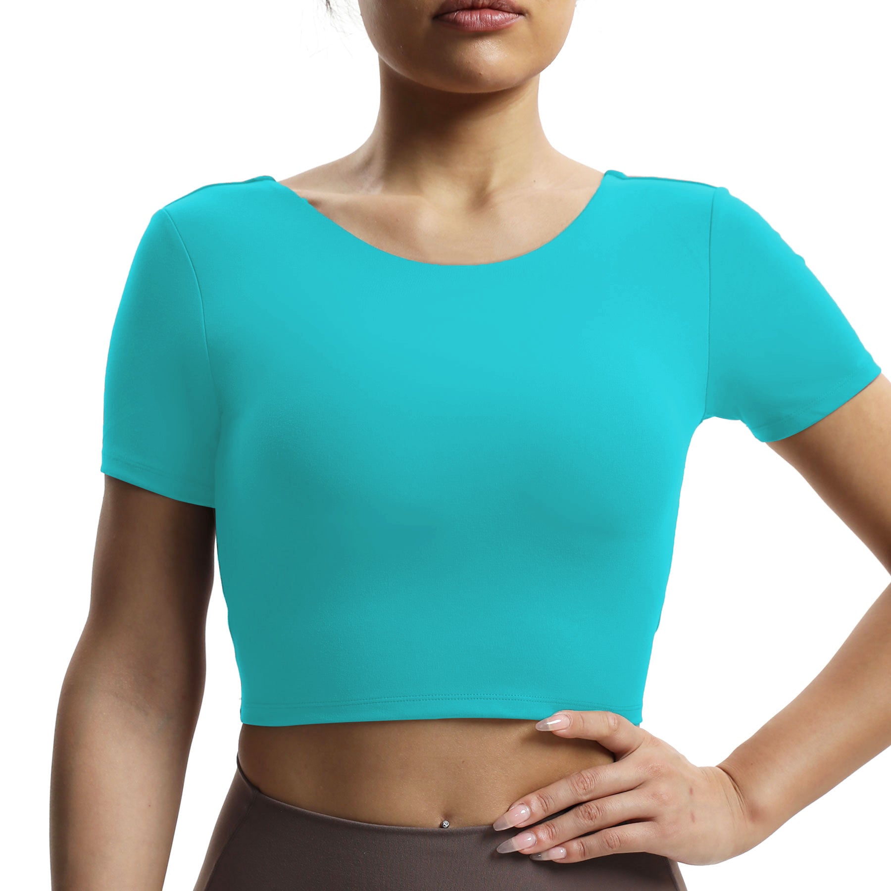 Aoxjox "Emma" Short Sleeve Twist Back Top
