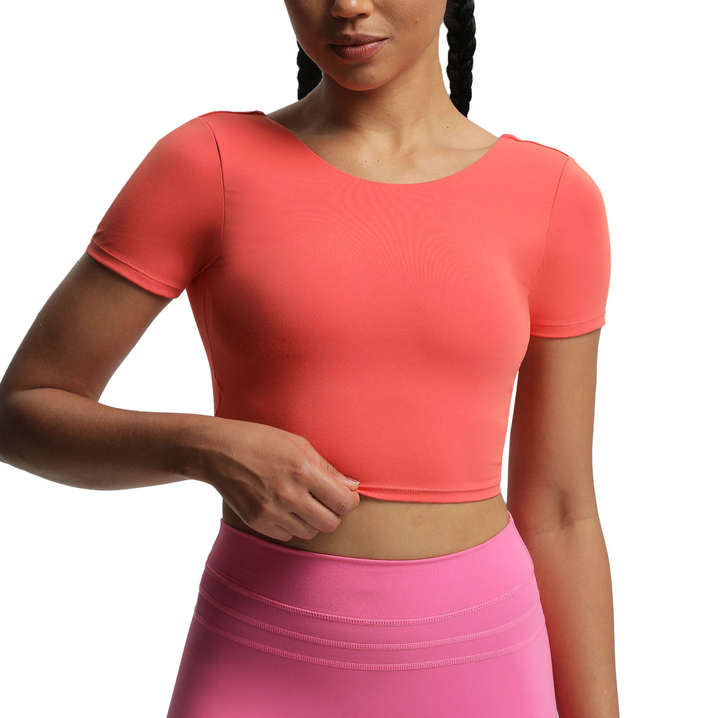 Aoxjox "Emma" Short Sleeve Twist Back Top