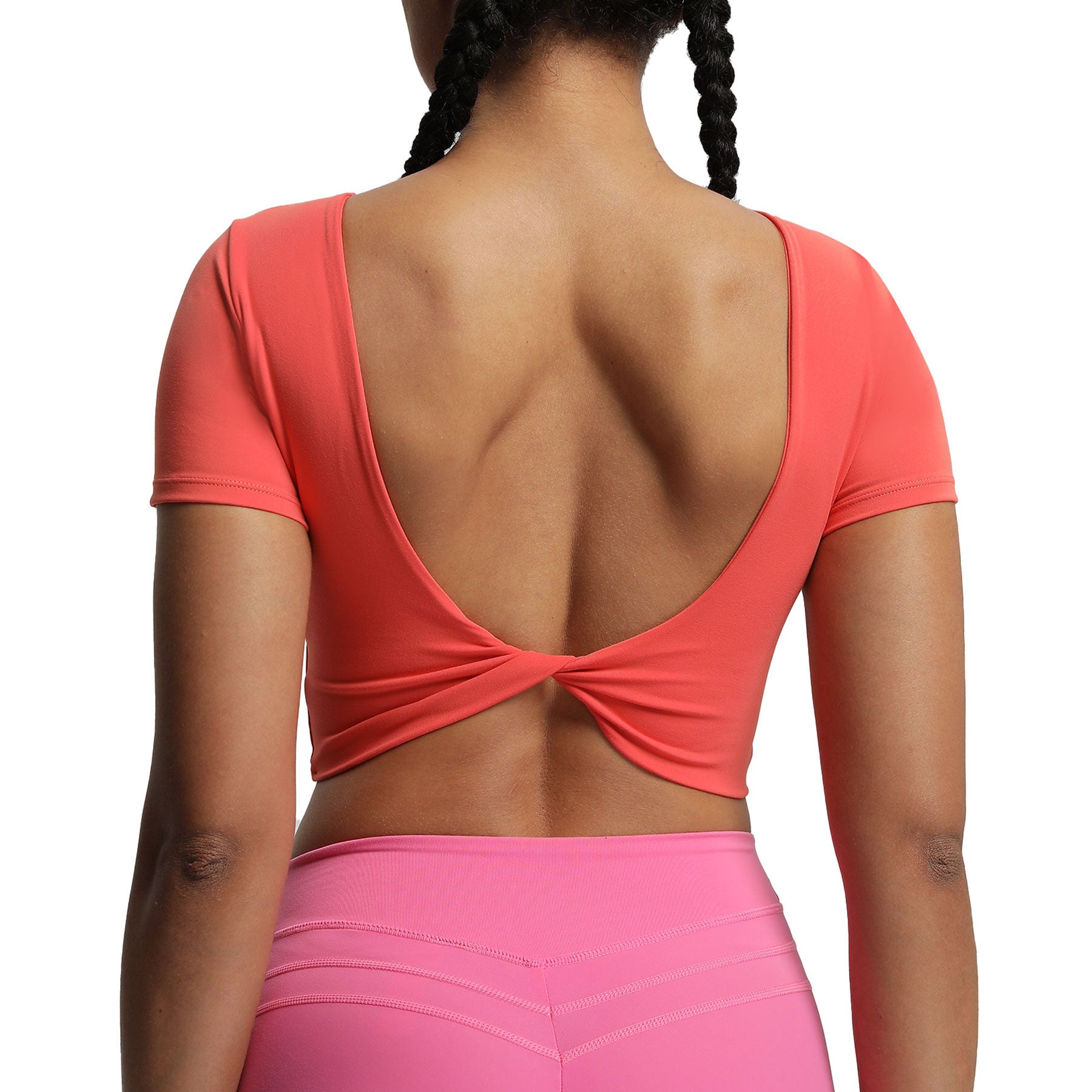 Aoxjox "Emma" Short Sleeve Twist Back Top
