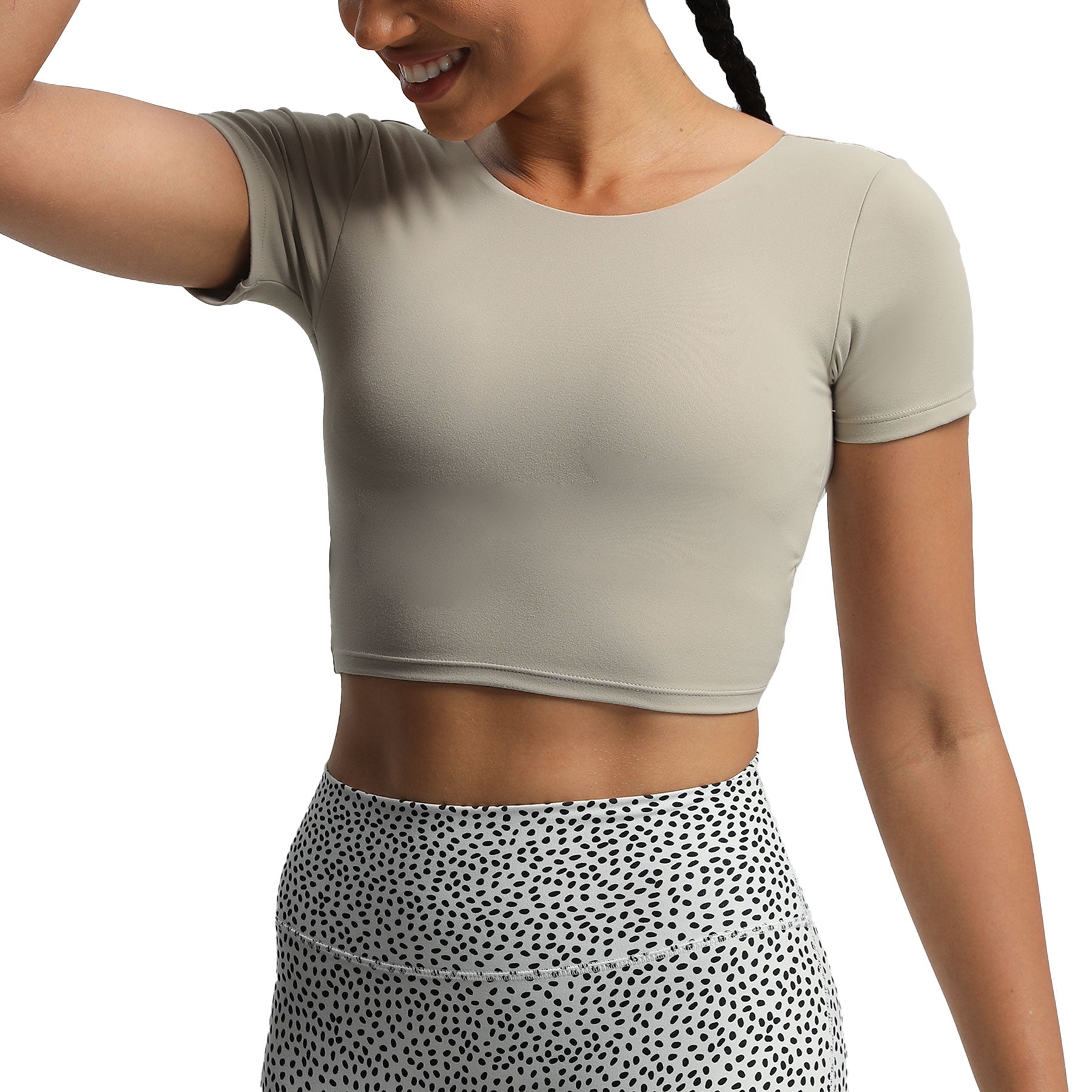 Aoxjox "Emma" Short Sleeve Twist Back Top