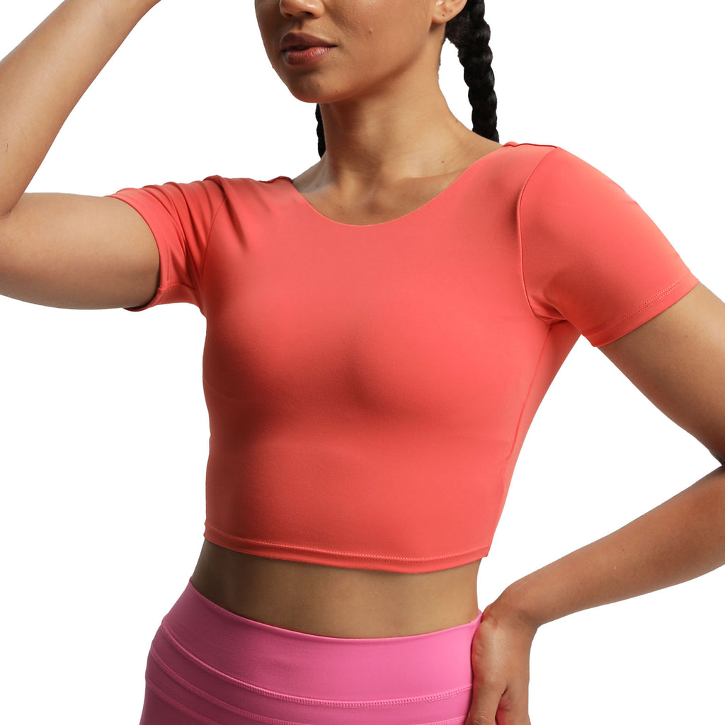 Aoxjox "Emma" Short Sleeve Twist Back Top