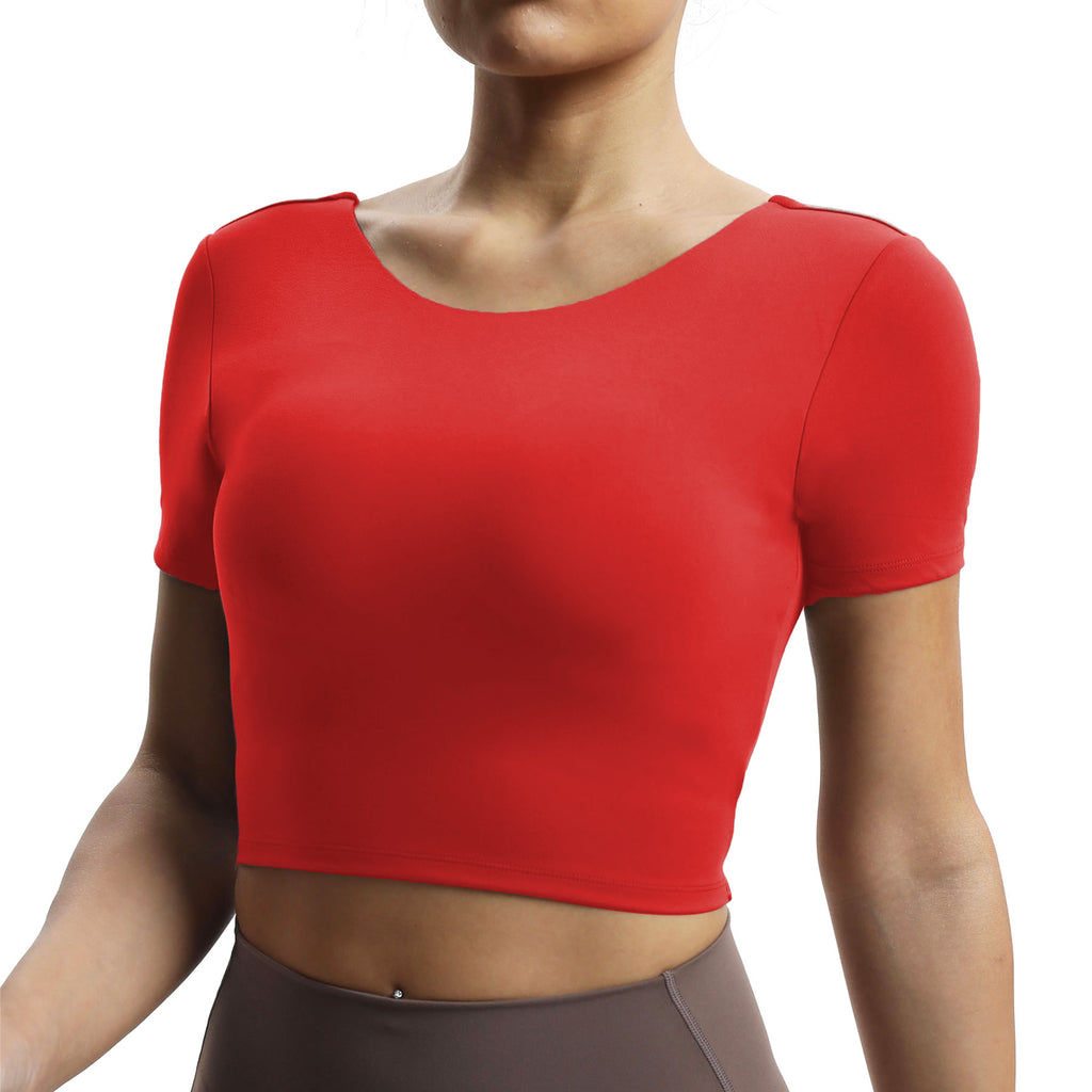 Aoxjox "Emma" Short Sleeve Twist Back Top