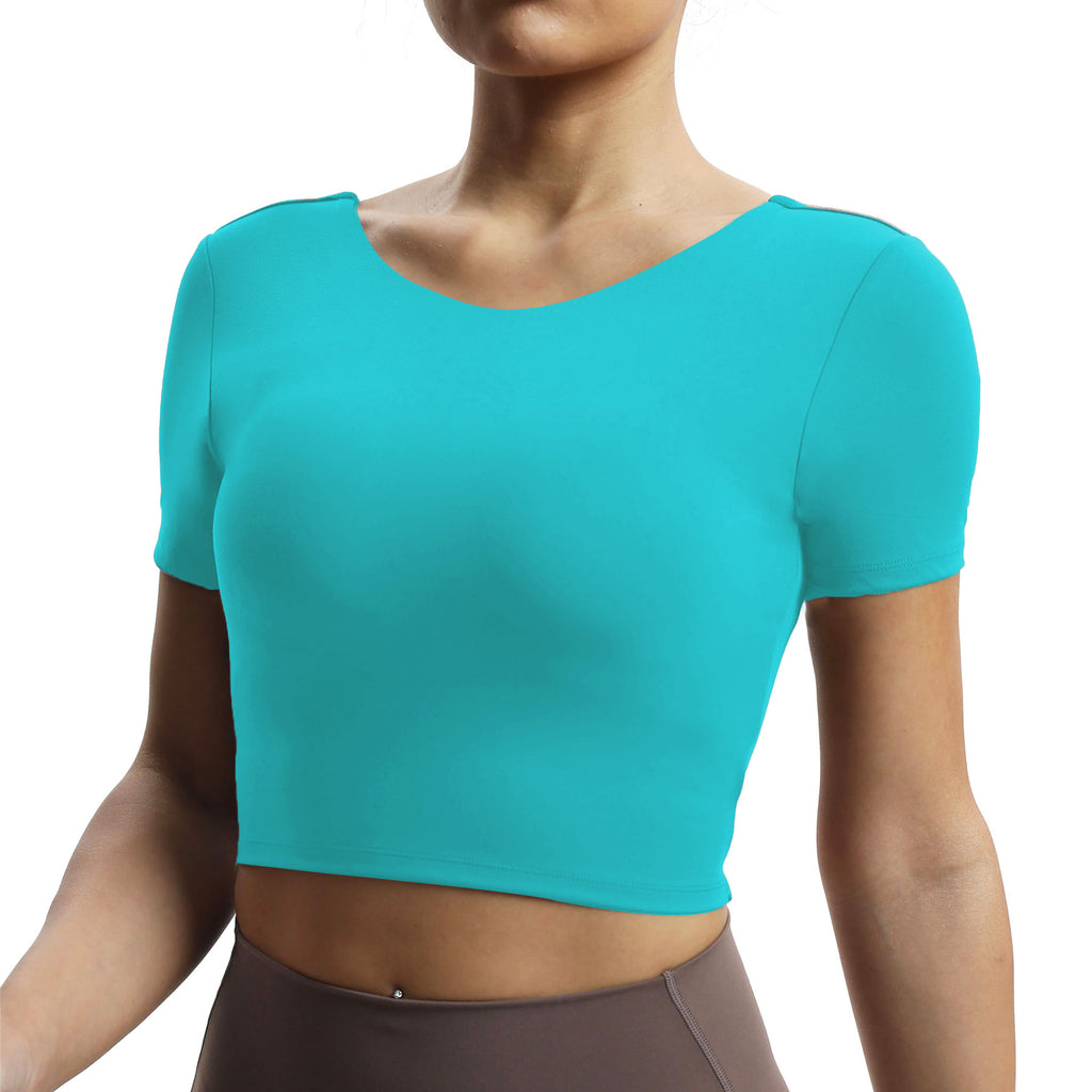 Aoxjox "Emma" Short Sleeve Twist Back Top